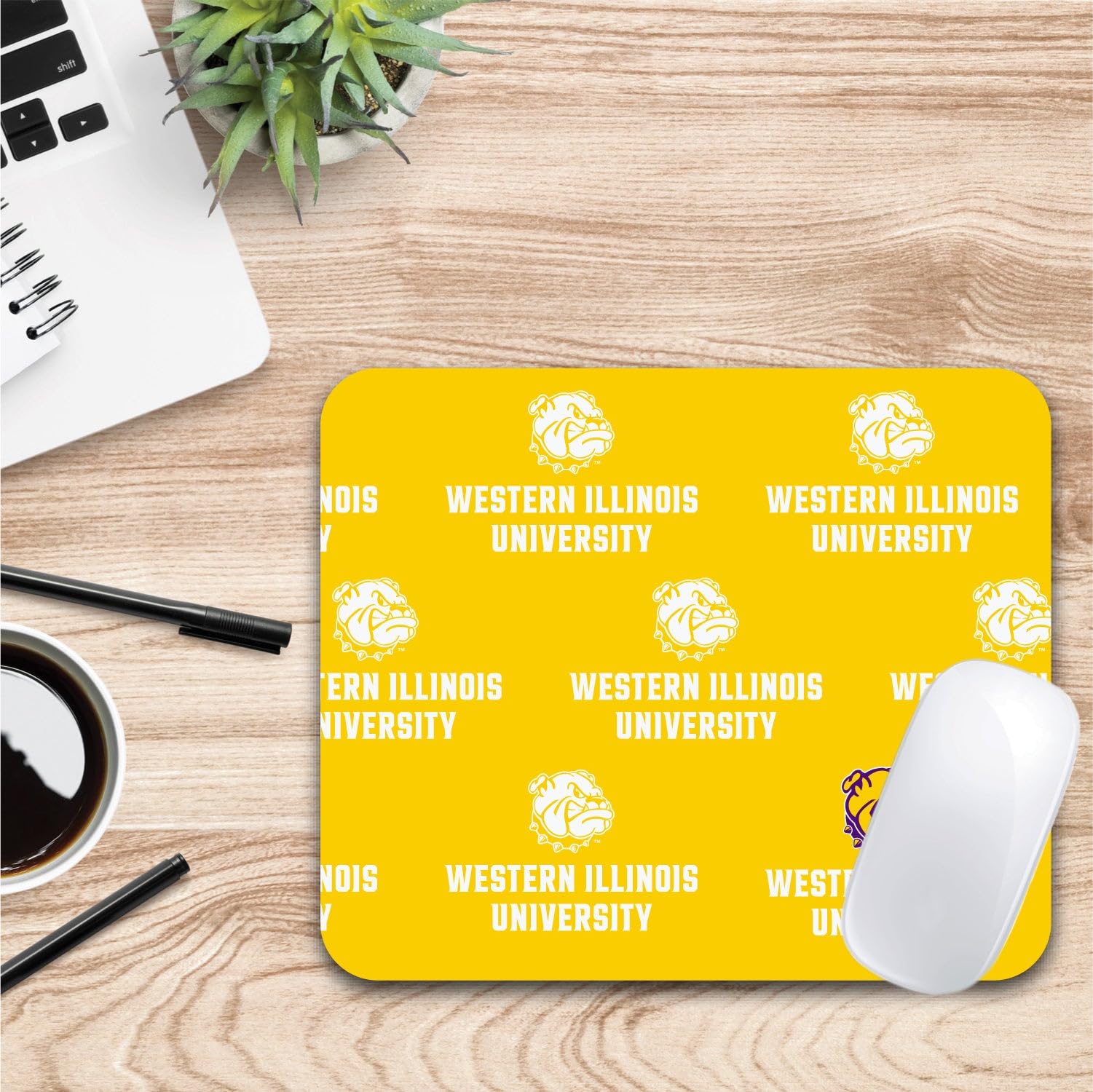 Premium Fabric Mouse Pad - Western Illinois University Classic Purple Design for Office, Gaming & Home Workspace Use