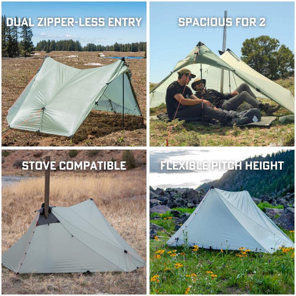 Seek Outside Lightweight Hot Tents & Tipis for Backpacking, Hunting, Fishing - Perfect for Winter Camping, Outdoor Adventures & Survival Gear