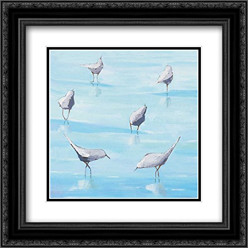 15x15 Black Ornate Framed Double Matted Museum Art Print 'The Waters Edge' by Phyllis Adams - Perfect for Living Room, Bedroom & Office Wall Decor
