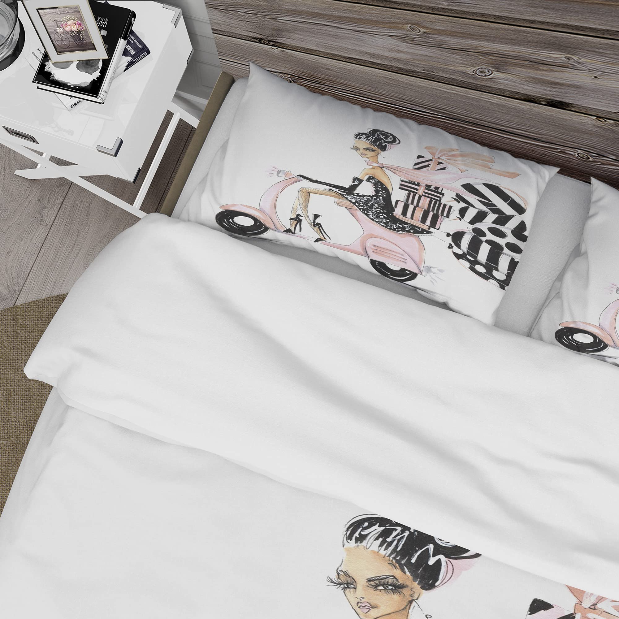 DesignQ Balloon Duvet Cover Set King - Romantic 3-Piece Bedding for All Seasons