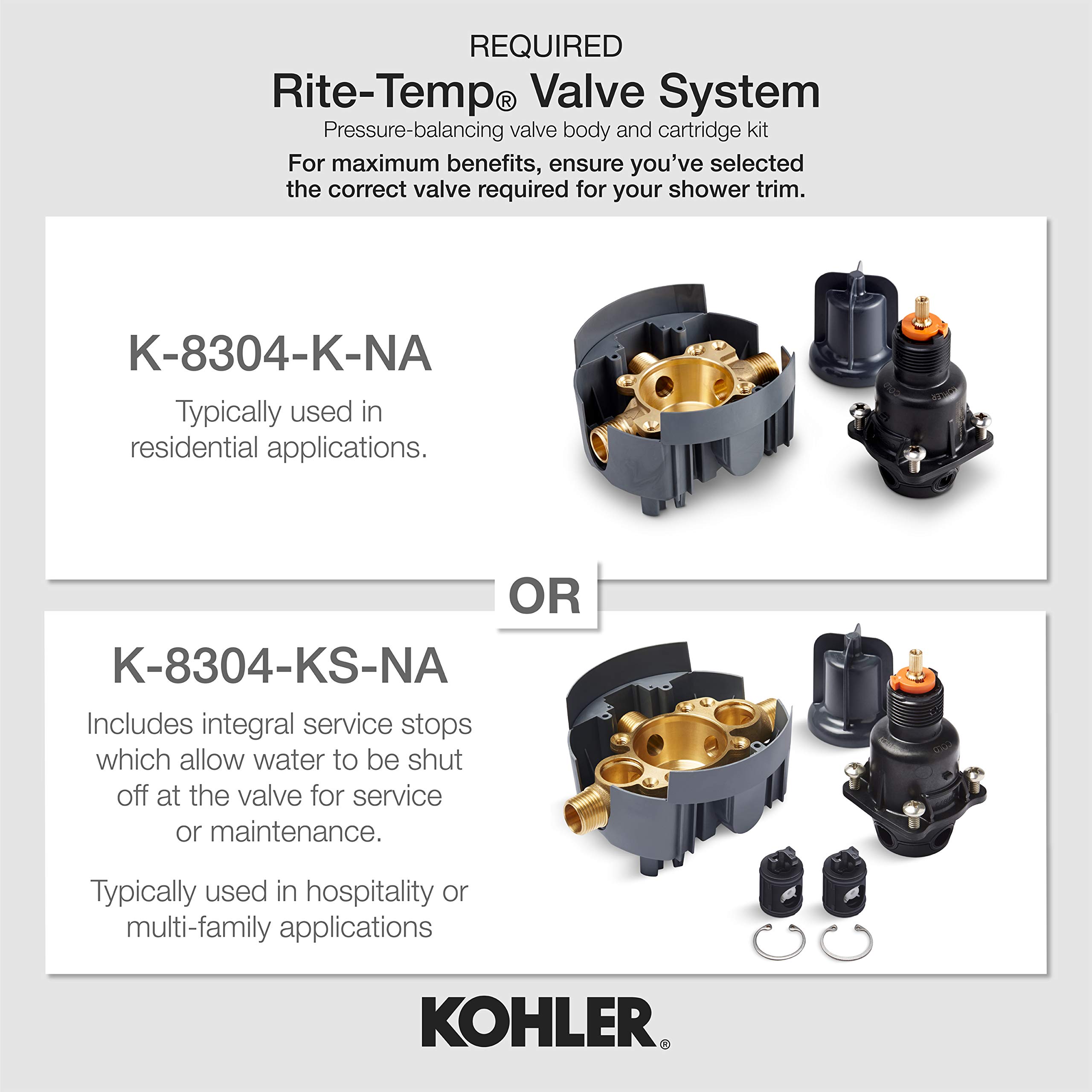 Kohler Devonshire Shower Trim Kit - Polished Chrome Bathroom Faucet Set with Hand Shower - Perfect for Modern & Luxury Bathroom Renovations
