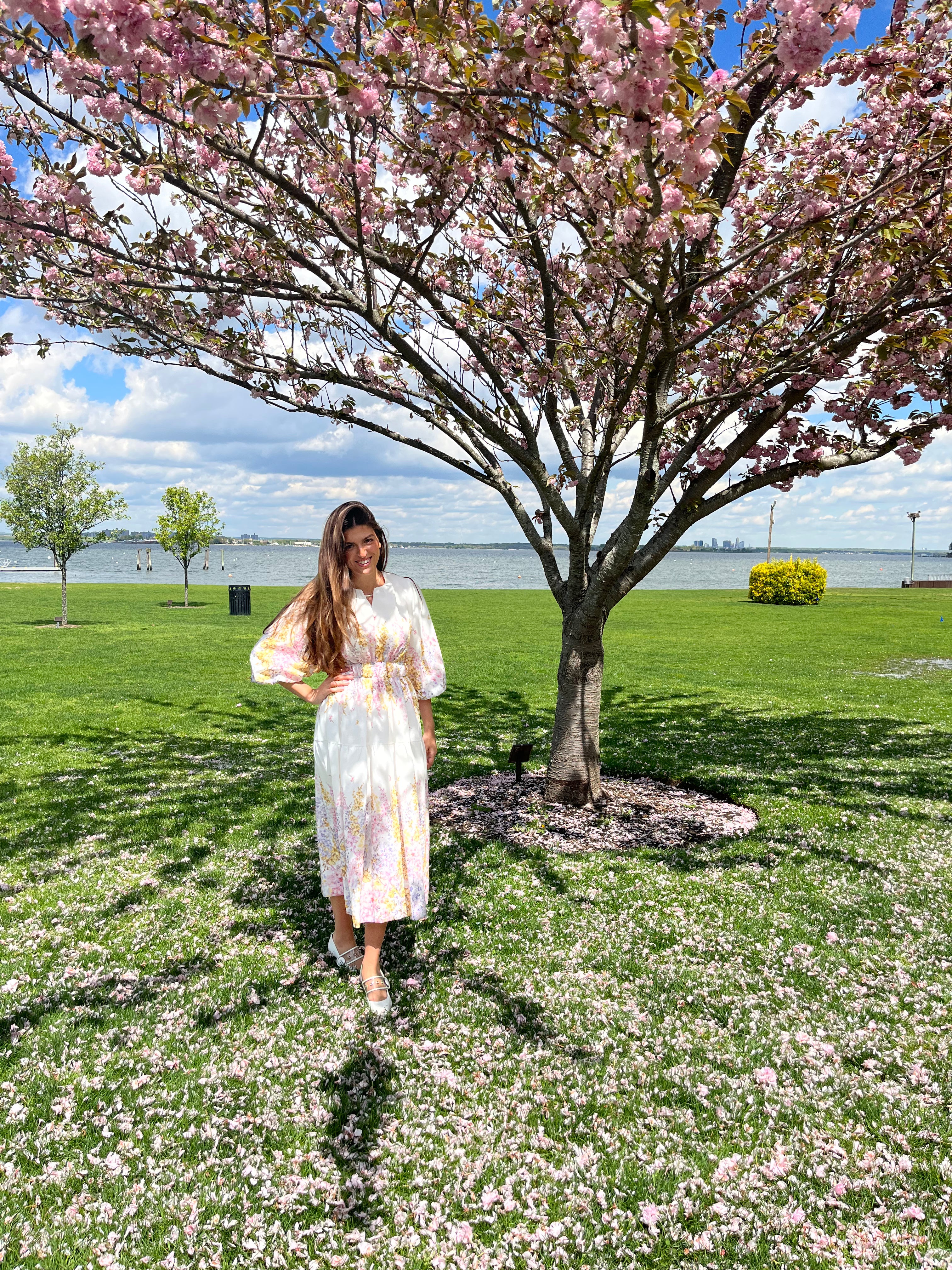 Floral Print Midi Dress for Women - Summer Boho Flowy Dress with Pockets - Perfect for Beach Vacation, Date Night & Outdoor Parties