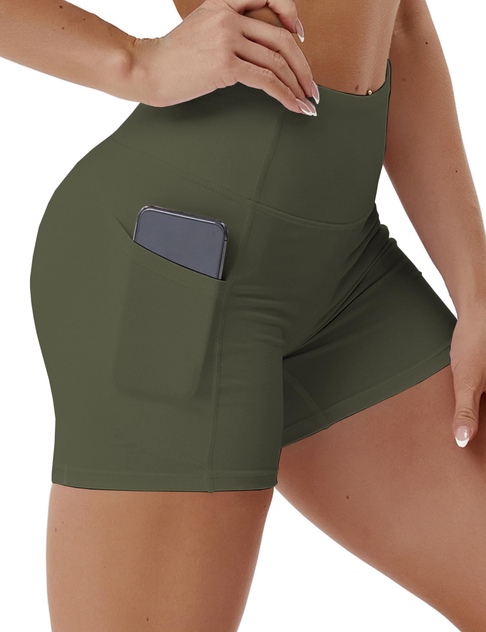 BUBBLELIME Women's High Waist Yoga Shorts with Tummy Control - 2.5