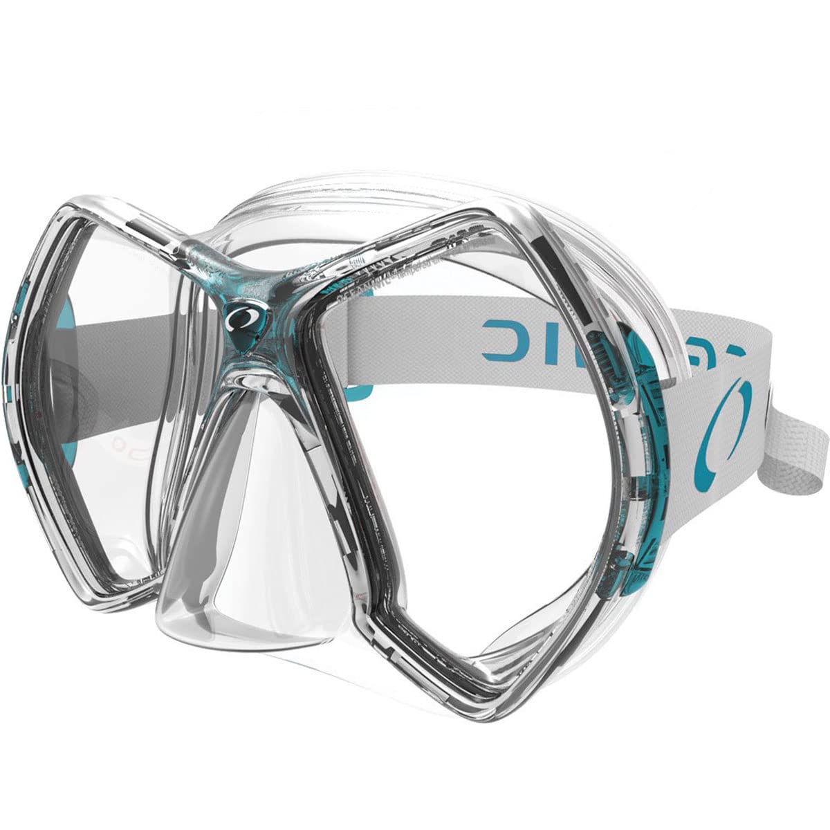 Oceanic Cyanea Ultra Scuba Mask with Clear Lens - Black/Gray Snorkeling Gear for Adults - Perfect for Underwater Exploration, Diving & Marine Life Observation