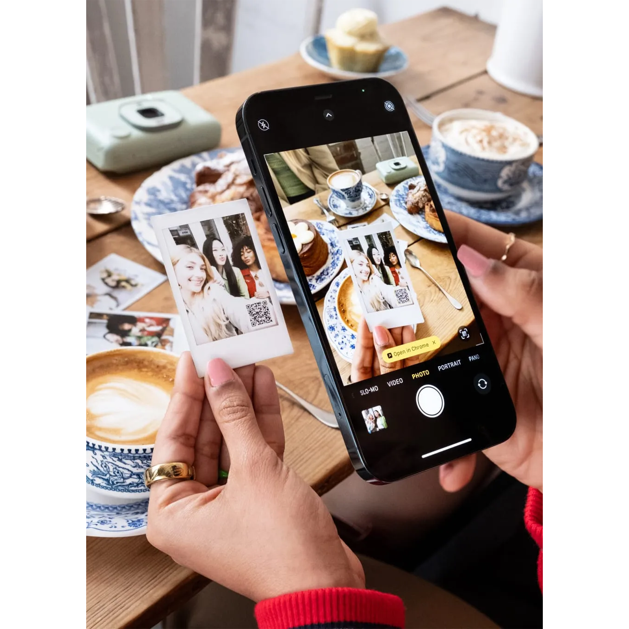 Fujifilm Instax Mini Liplay Hybrid Instant Camera - Print Digital Photos Instantly | Compact & Portable for Travel, Parties, and Memories (Misty White)
