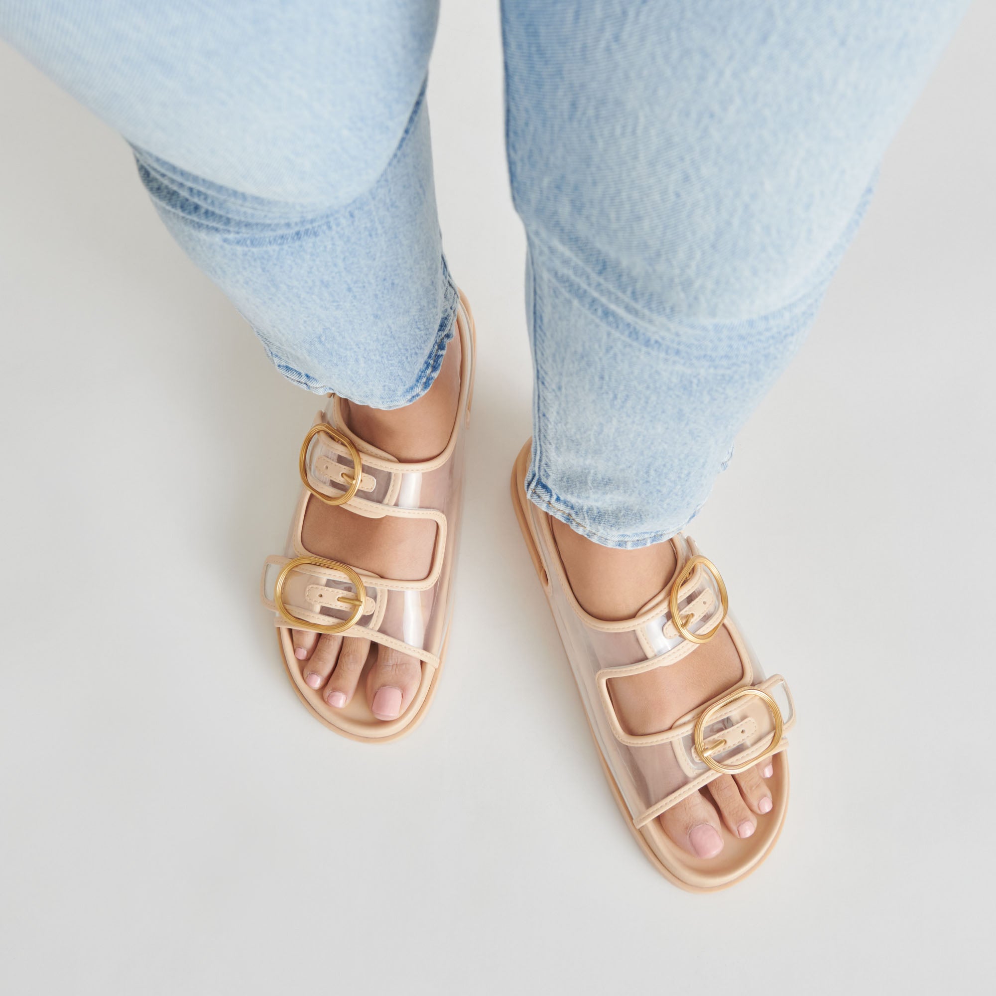 Starla Women's Crystal Vinyl Sandals - Elegant Gladiator Flat Sandals for Summer, Beach, and Casual Outfits