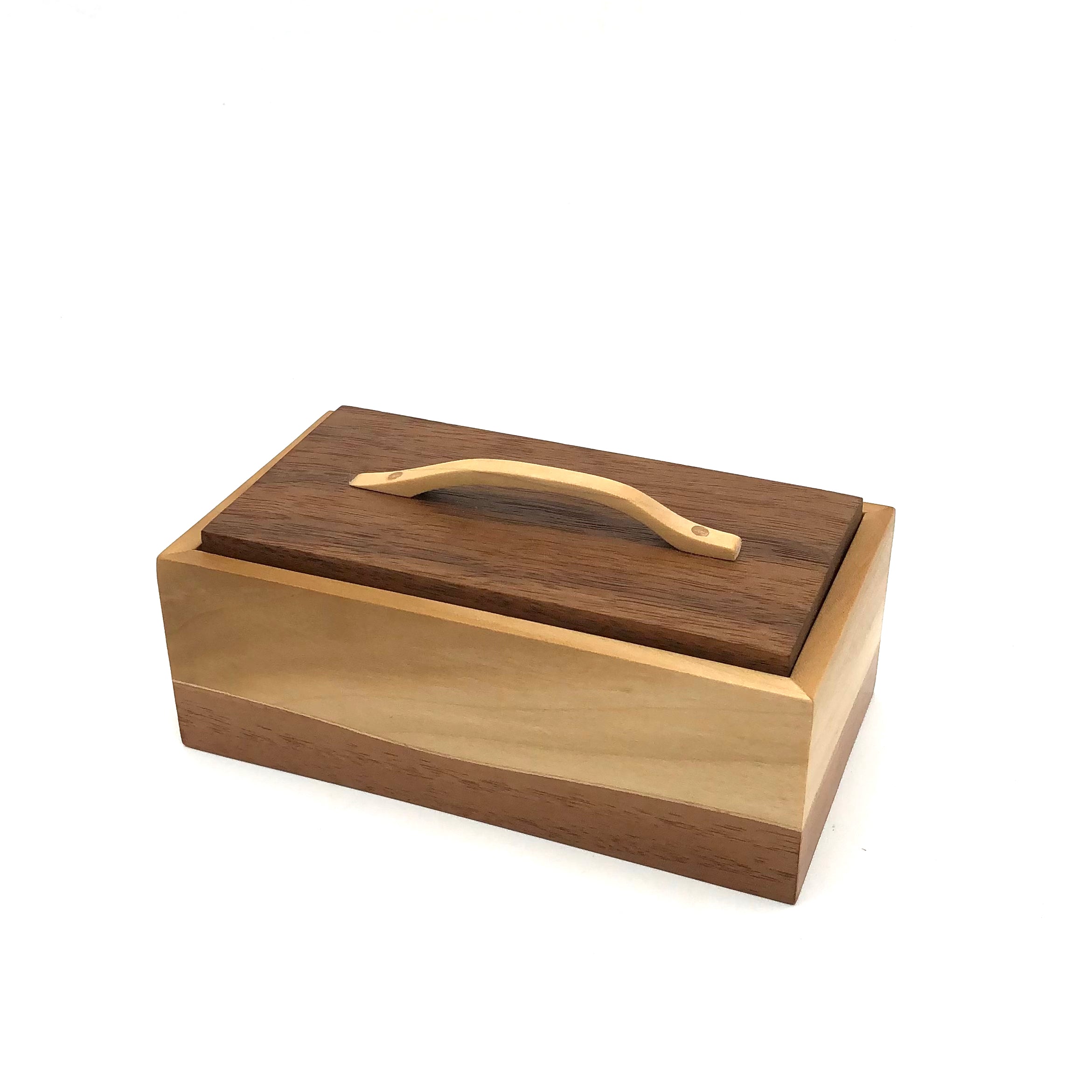 Handcrafted Wooden Jewelry Box - Shellacked Walnut, Poplar & Aspen Landscape Design - Perfect for Gift Giving & Jewelry Storage (Model #LB03)