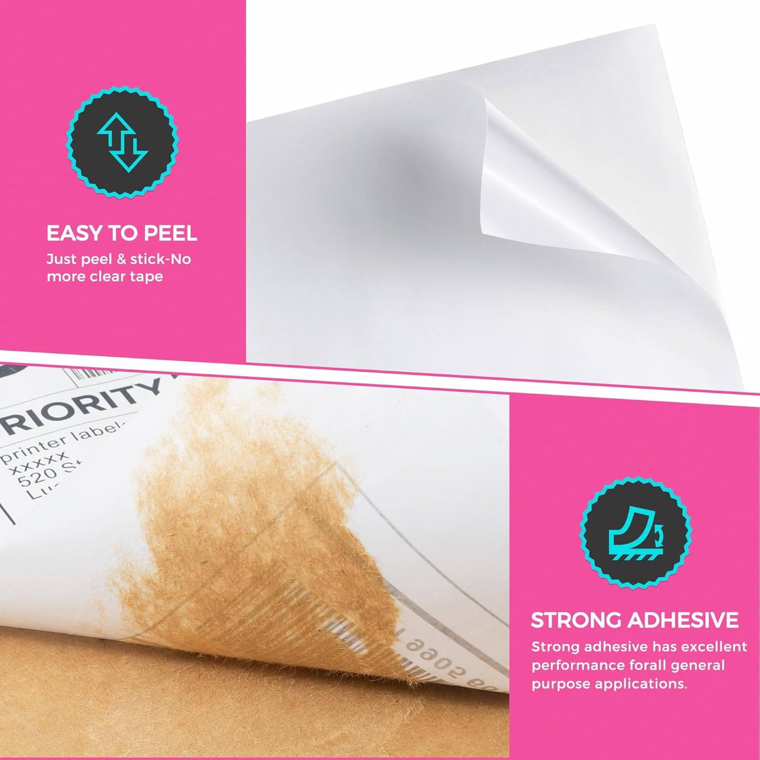 30 Sheets Full Sheet Label Sticker Paper, 8.5