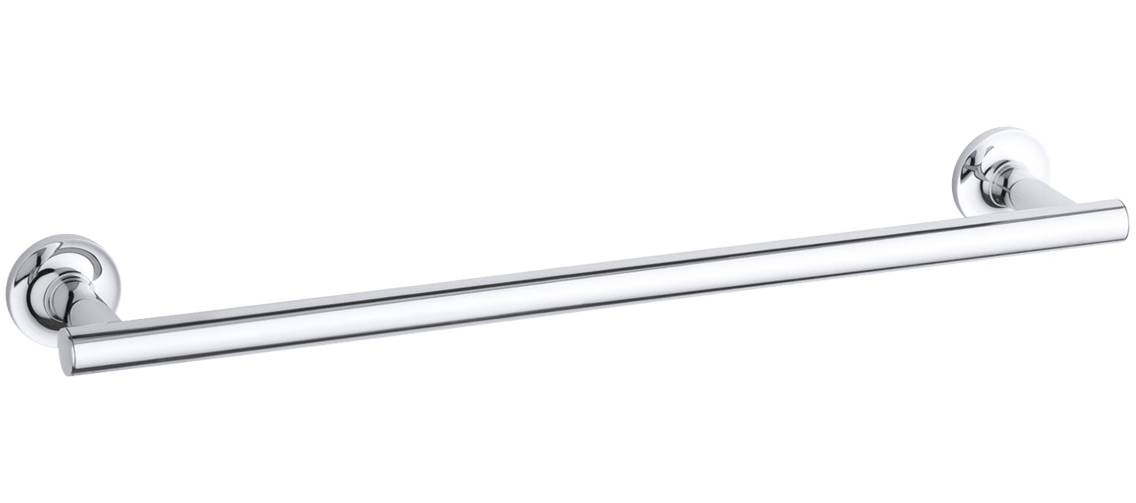 KOHLER 14435-CP Purist 18 Inch Chrome Towel Bar - Wall Mounted Bathroom Towel Rack Holder for Modern Homes - Perfect for Bathrooms, Spas, and Powder Rooms