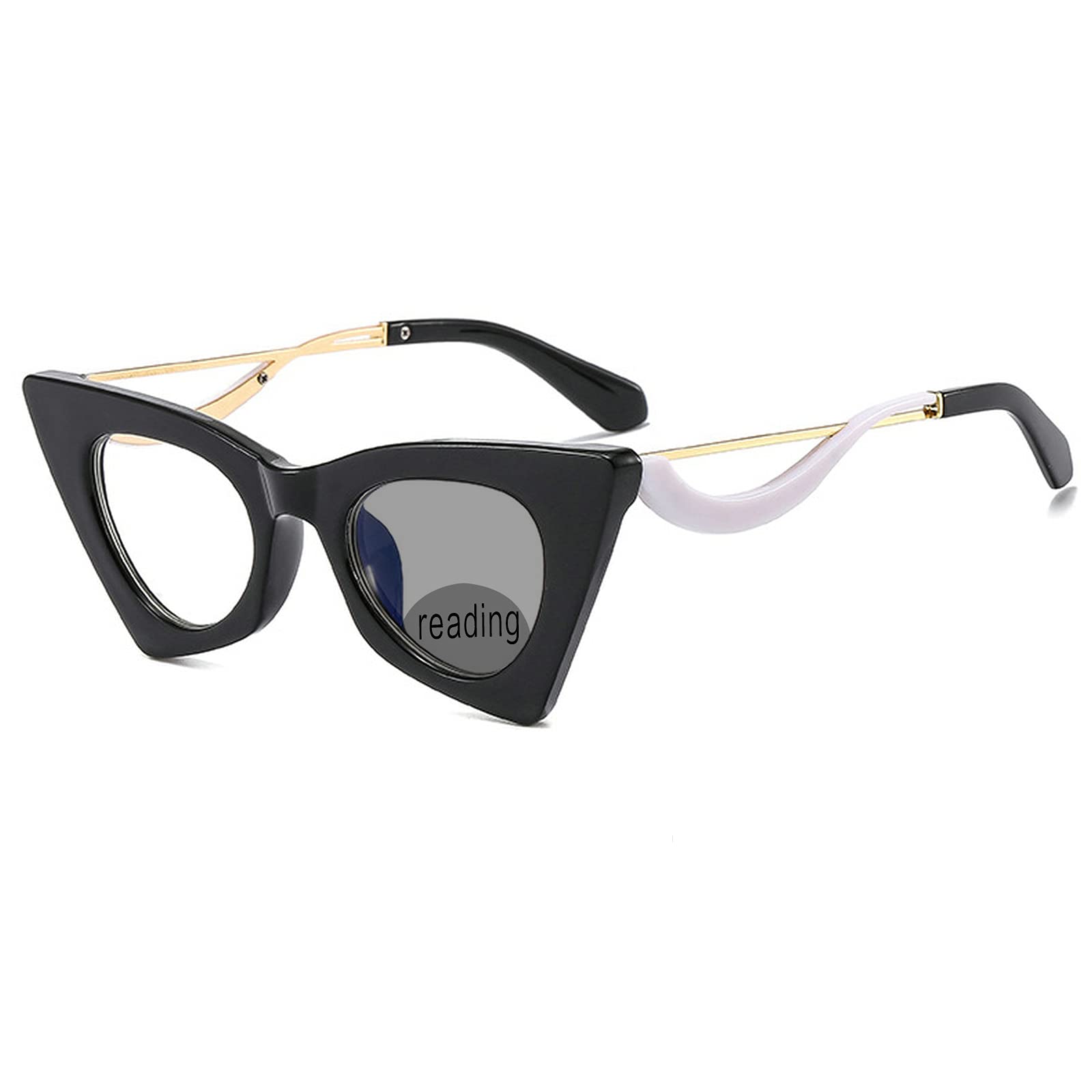 Bifocal Cat Eye Reading Glasses - Photochromic Vintage for Women & Men - Perfect for Reading & Fashion