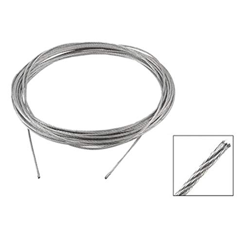 10m x 2mm Stainless Steel Wire Rope Cable - Replacement Part for M.C Grinding Machine | Durable Gray Grinder Accessory | Perfect for Industrial Equipment Repair & DIY Projects