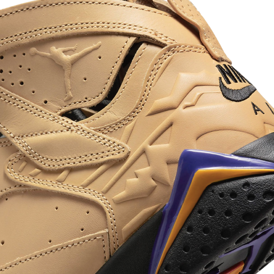 Air Jordan 7 Retro Sneakers - Vachetta Tan/Shimmer/Black Sapphire Colorway | Men's Basketball Shoes for Casual Wear & Street Style
