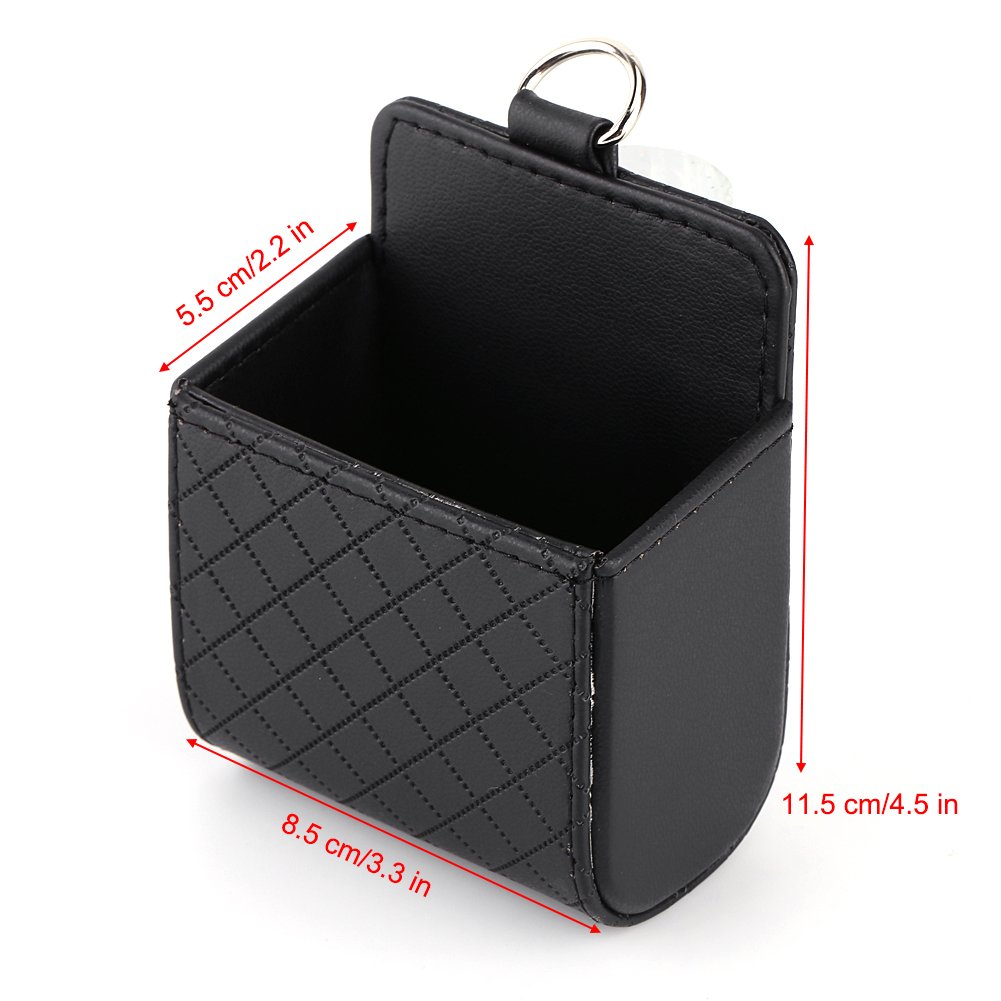 Universal Car Air Vent Organizer - Multi-Purpose Storage Bag for Phone, Keys & Sunglasses with Hook | Perfect for Road Trips & Daily Commuting