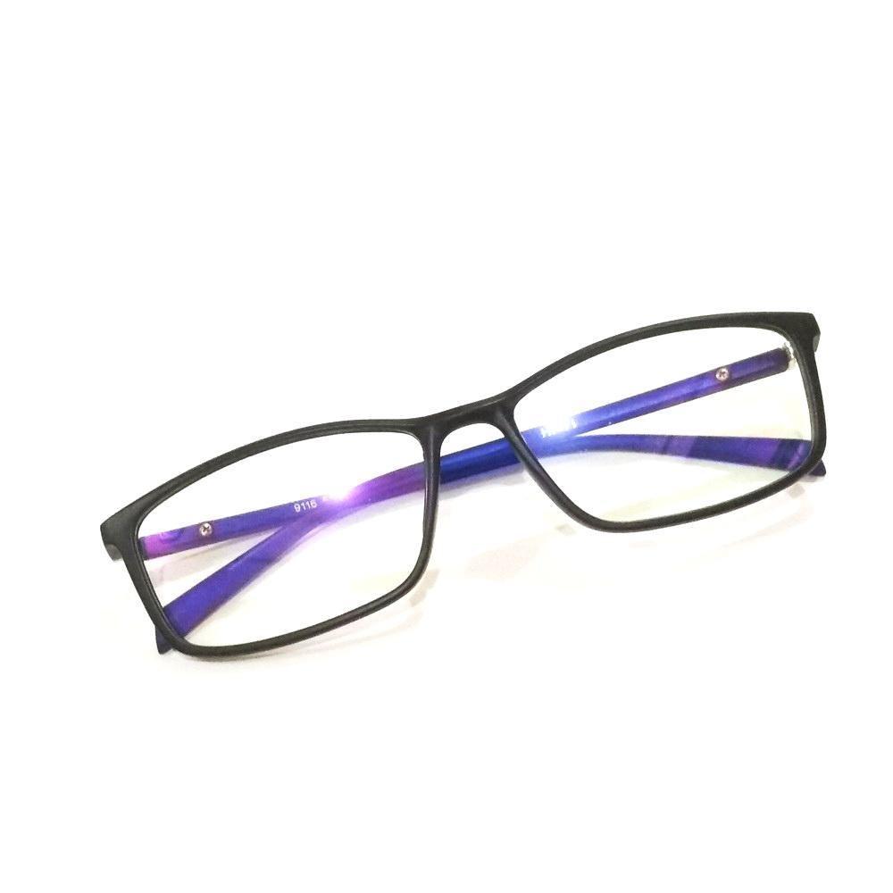 Blue Light Blocking Computer Glasses - Slim Rectangle Anti Glare Eyeglasses 9116BL for Office Work, Gaming & Screen Time Protection