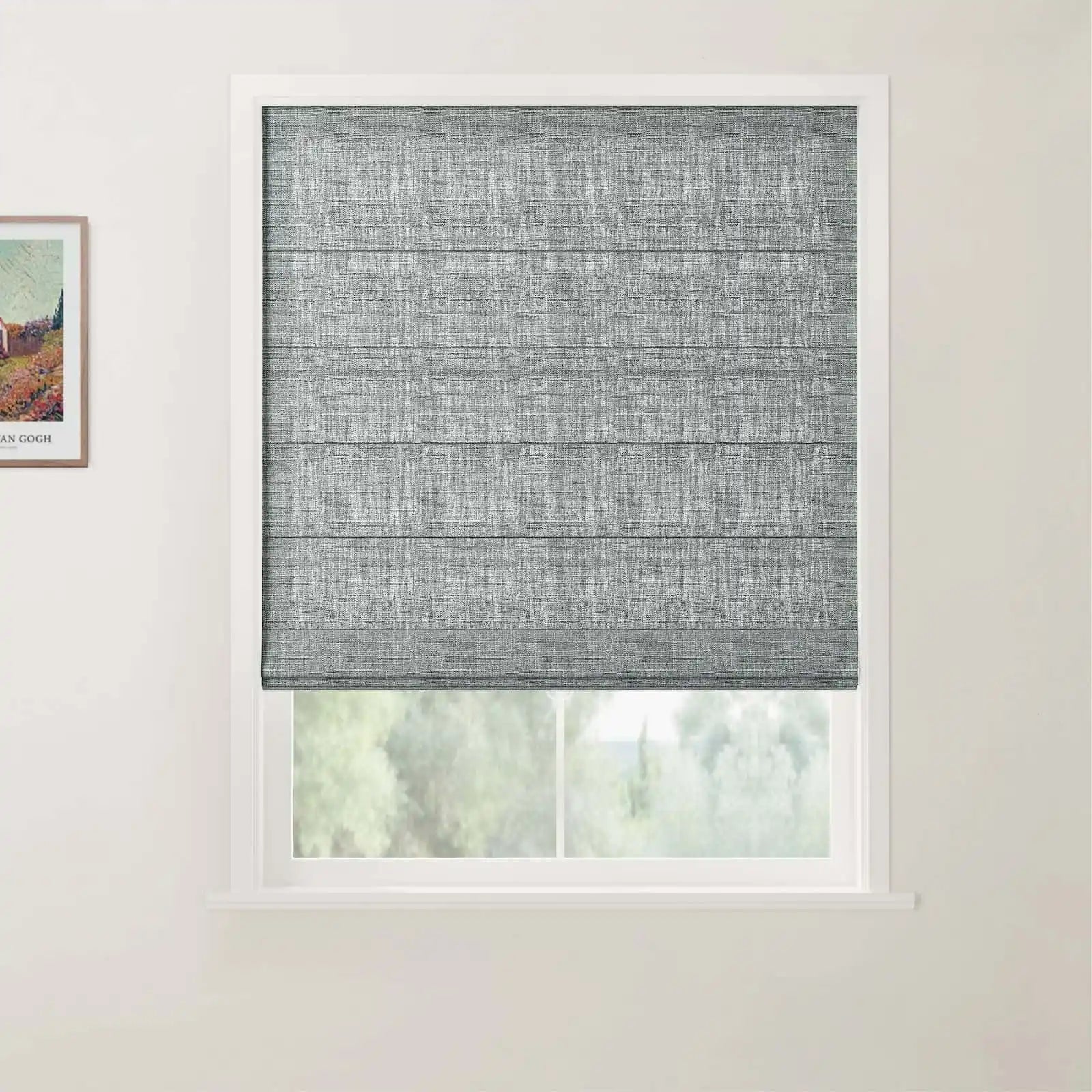 Custom Cordless Roman Shades for Windows - Blackout Back Slat Design for Privacy & Light Control - Perfect for Living Room, Bedroom, and Home Office