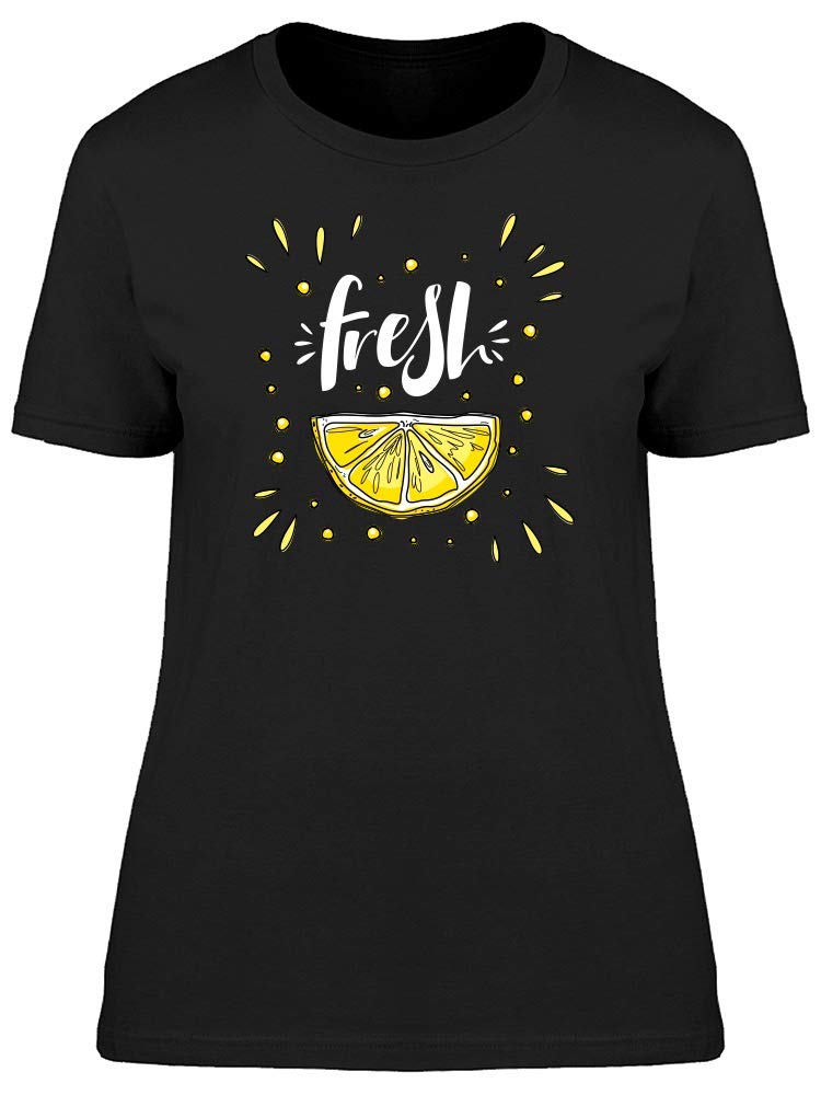 Smartprints Fresh & Cool Lemon Doodle Graphic T-Shirt for Women - Casual Summer Outfit, Beach Wear & Street Style Fashion
