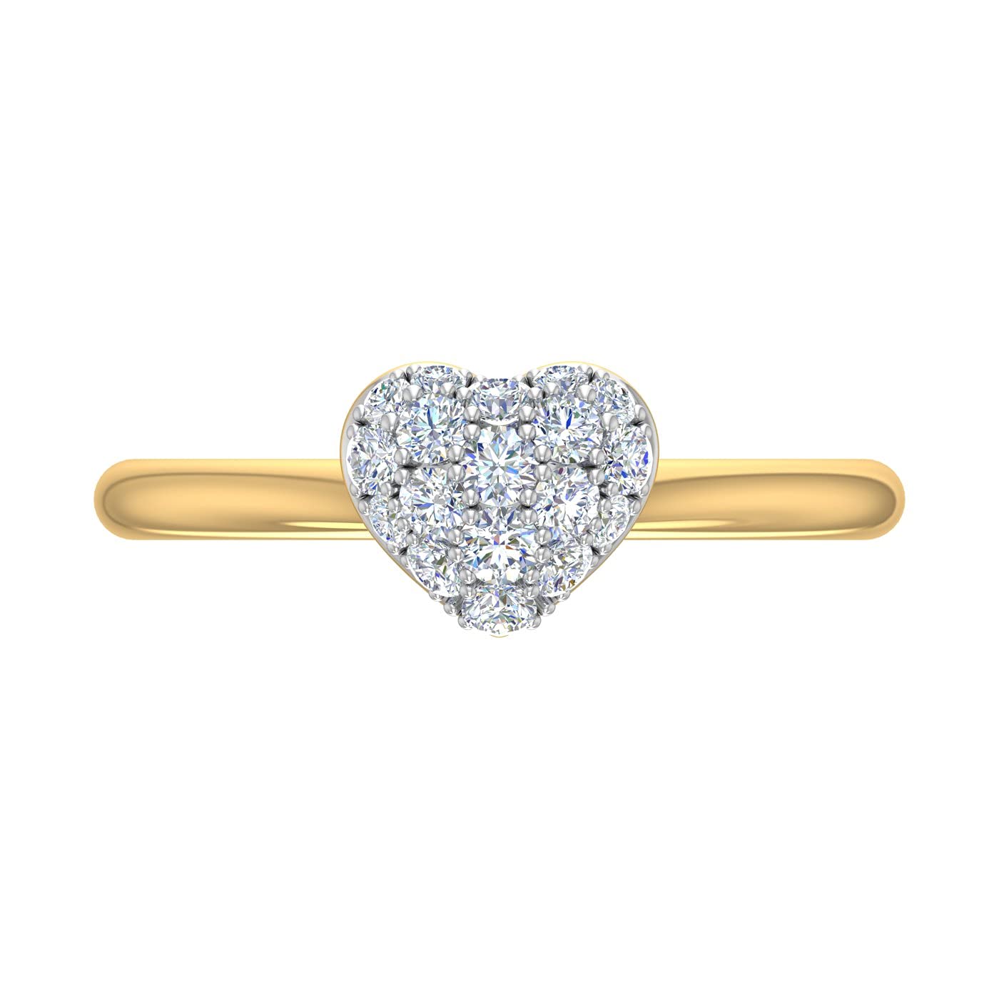 1/4 Carat Heart-Shaped Diamond Promise Ring in 14K Gold - Perfect for Anniversaries, Engagements & Romantic Gifts