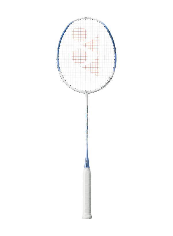 Yonex Nanoflare 001 Clear White/Saxe Badminton Racket - Prestrung Professional Badminton Racquet for Advanced Players - Perfect for Tournaments & Training Sessions