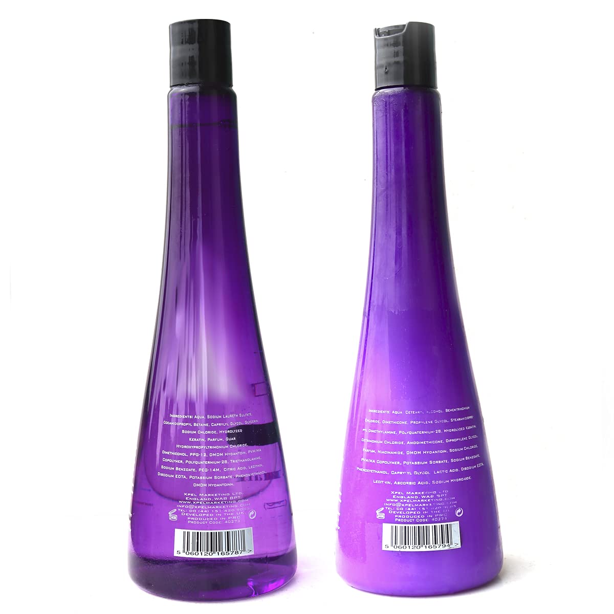 Keratin Classic Xpel Keratin Shampoo & Conditioner Set - 400ml for Smooth Straight Sleek Hair - All Hair Types - Salon Quality Hair Care for Daily Use & Professional Styling