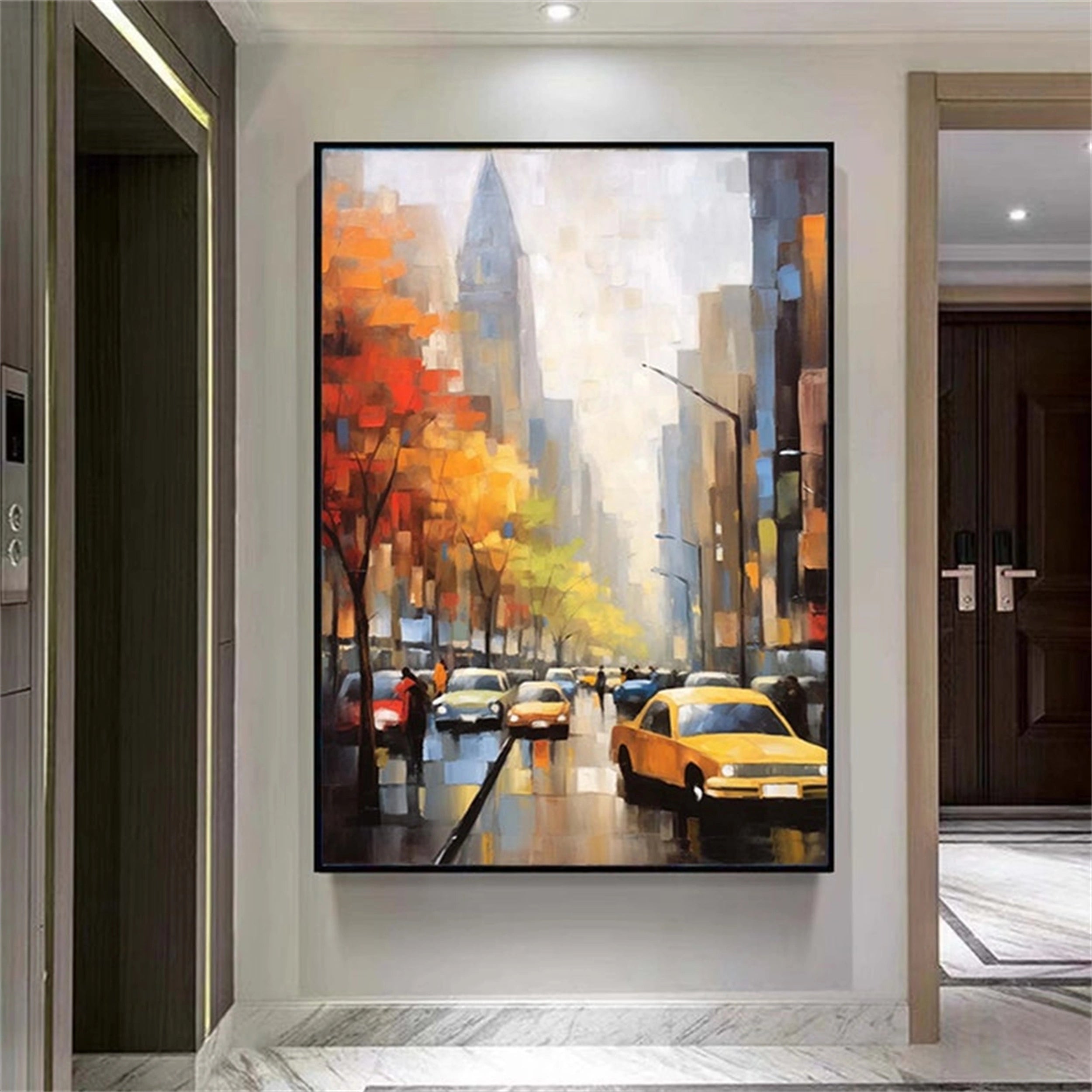 Urban Landscape Painting #UL 027 - Modern Wall Art for Home & Office Decor | Perfect for Living Room, Bedroom or Workspace