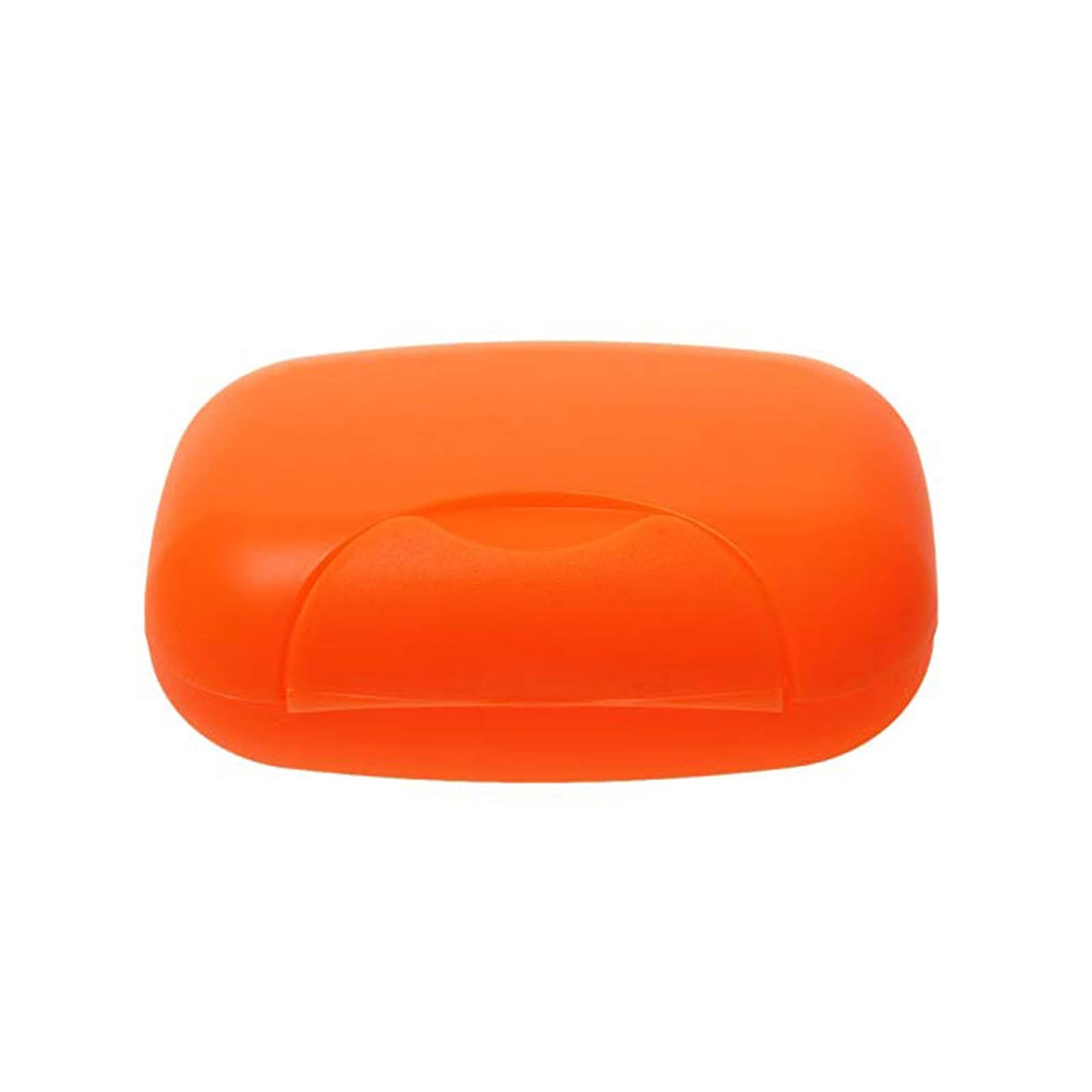 JMGNHFFZ Portable Soap Holder for Travel & Hiking - Hygienic Soap Box with Cover, Bathroom & Shower Organizer - Easy to Carry Soap Dish (Orange) - Perfect for Camping, Gym & Outdoor Activities