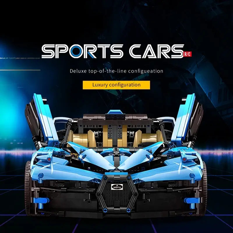 MOYU BLOCK MY88008 Bugatti Bolide Building Blocks Set - 1:8 Scale Model Car Kit for Adults & Kids, Perfect for Collectors & Car Enthusiasts - Great for Home Decoration, Gift Giving & Creative Play