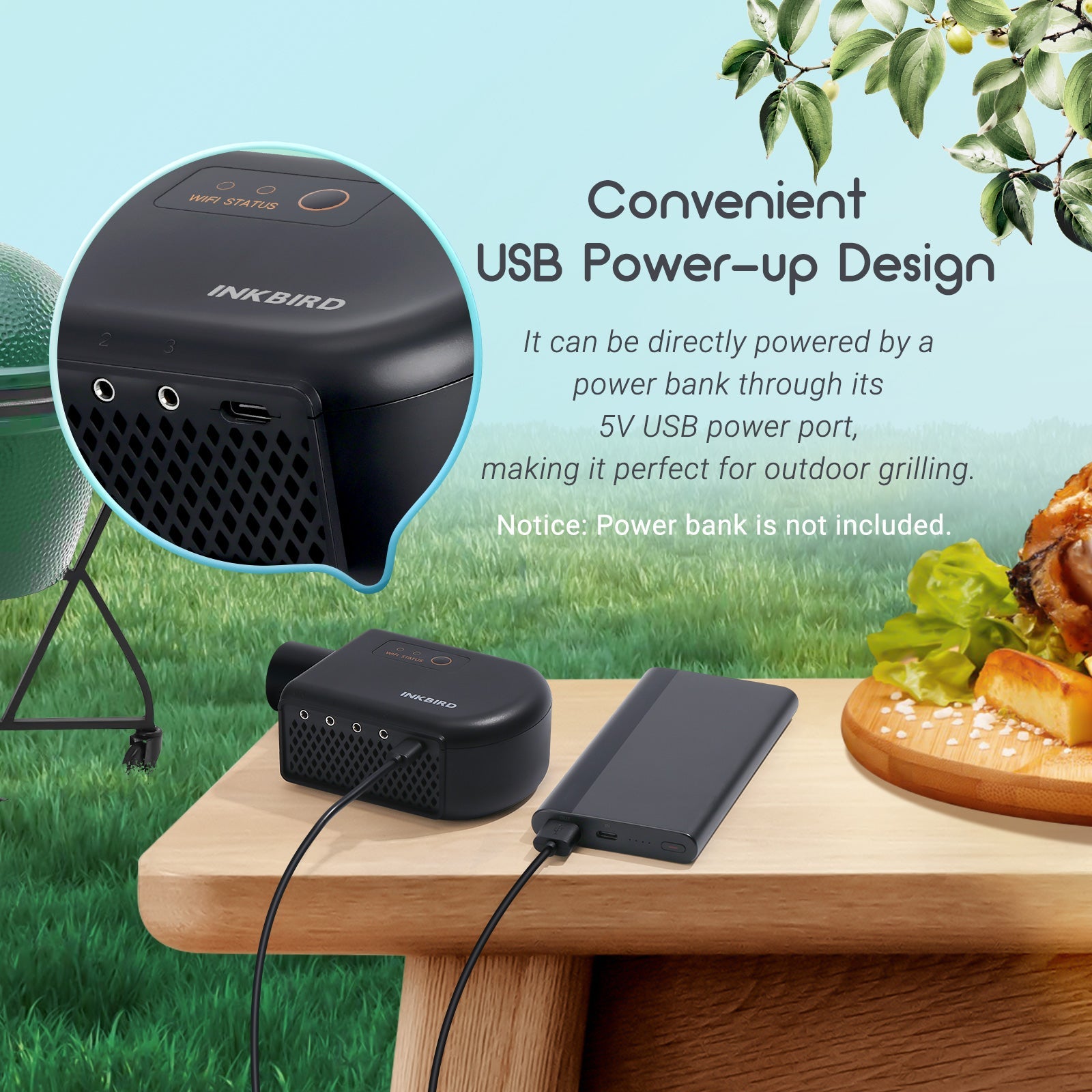 Premium BBQ Smoker Temperature Control Fan Kit - ISC 027BW - Adjustable Airflow for Perfect Smoking - Ideal for Backyard Grilling, Camping & Outdoor Cooking
