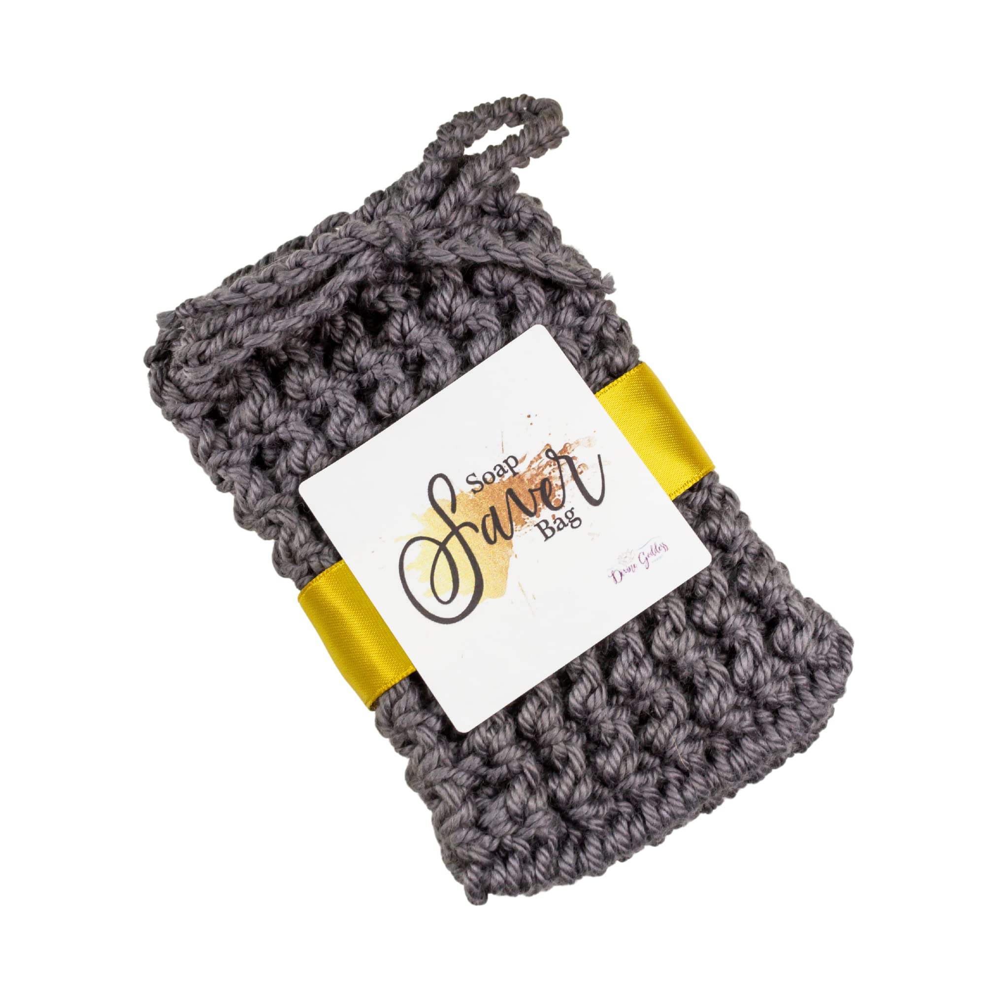 Pewter Gray Soap Saver Bags (3-Pack) - Reusable Drawstring Mesh Bags for Handmade Soap Storage & Travel - Machine Washable Gift Set - Perfect for Bath, Shower & Eco-Friendly Soap Preservation