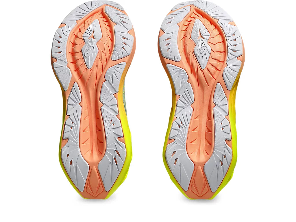 ASICS Women's NOVABLAST 4 Running Shoes - Cool Matcha/Safety Yellow | Lightweight Cushioned Sneakers for Jogging, Gym Workouts & Daily Comfort