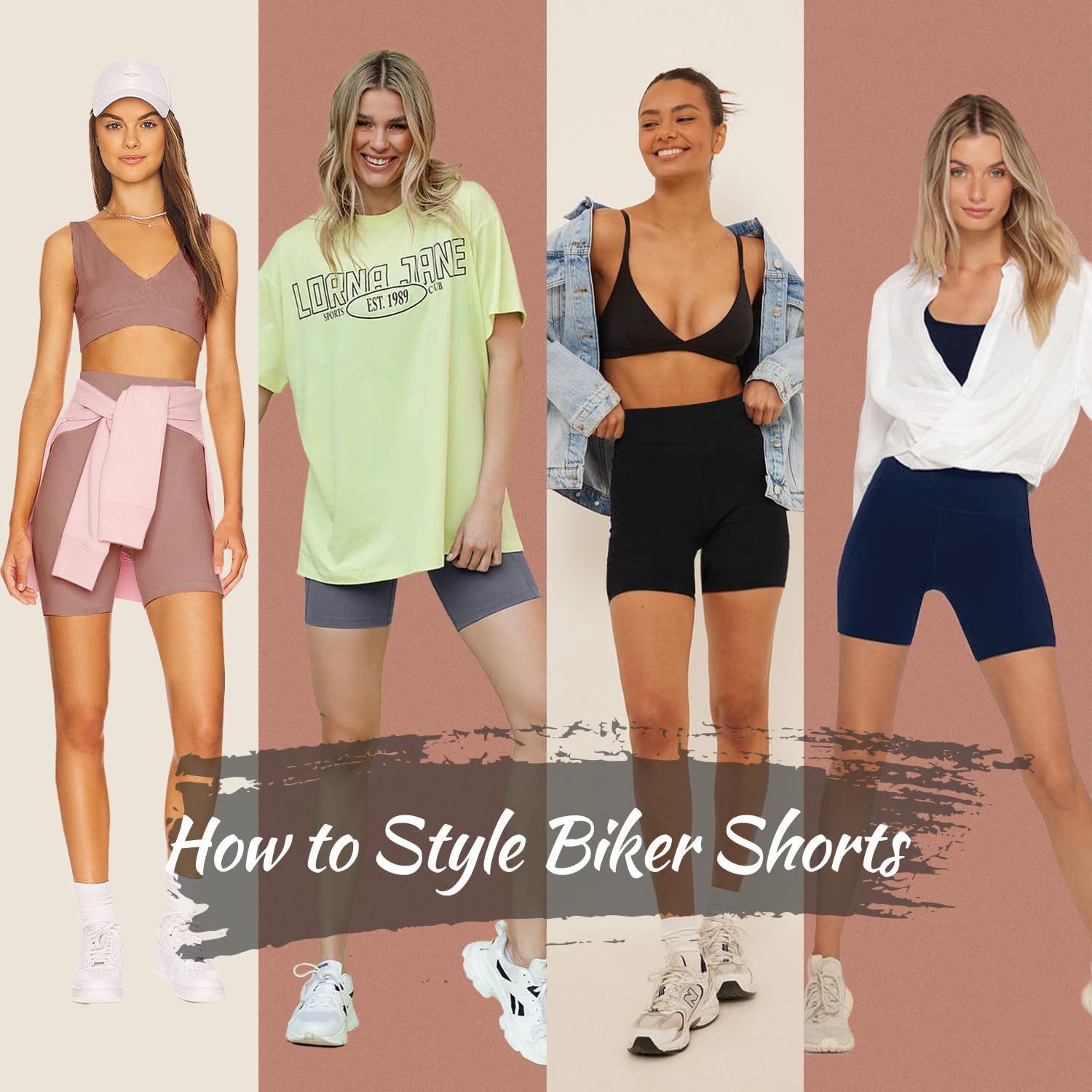 3 Pack High Waisted Biker Shorts for Women - 3