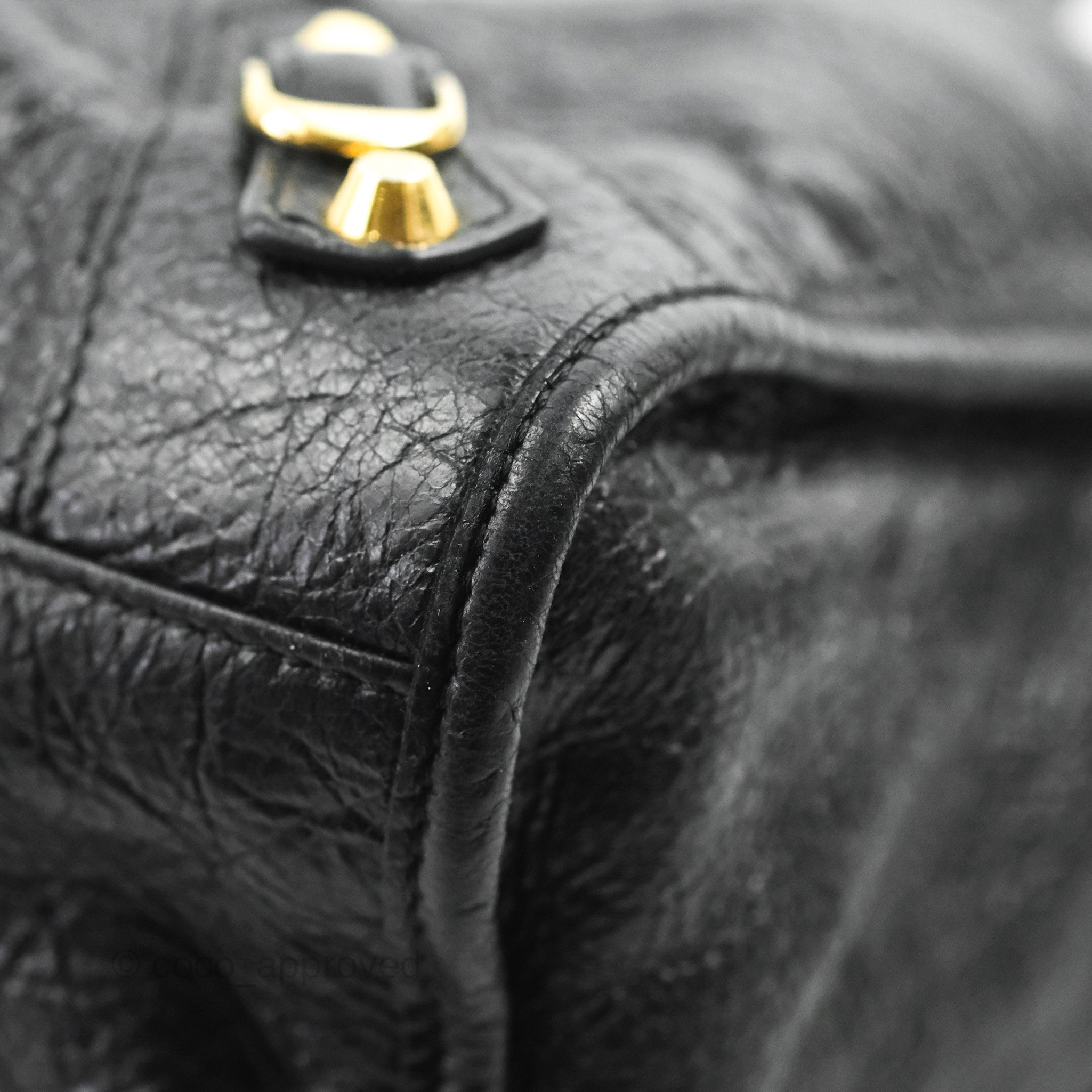 Balenciaga Classic City Bag in Black Calfskin with Gold Hardware - Luxury Handbag for Women, Perfect for Work, Travel & Everyday Use