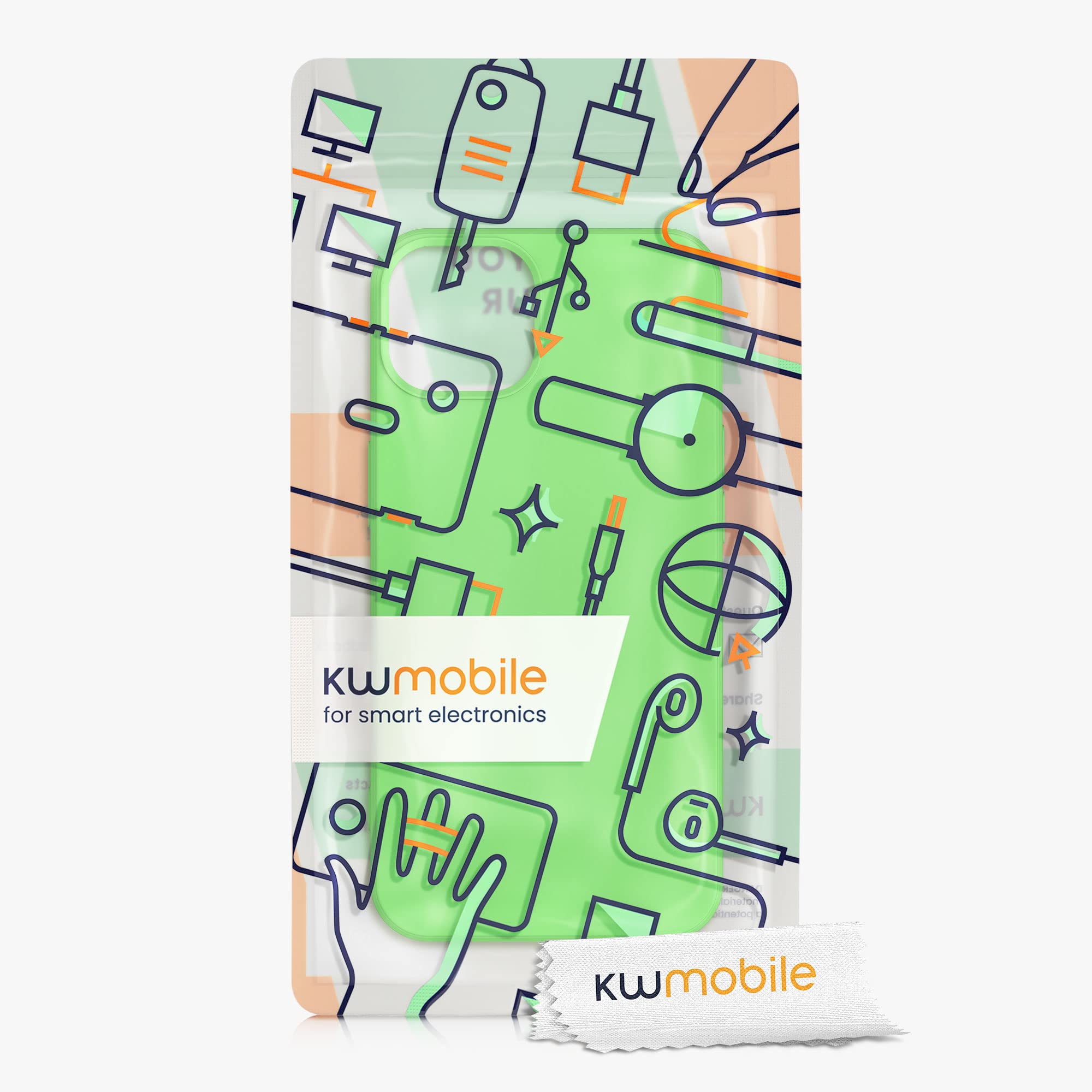 kwmobile Slim Protective TPU Silicone Case for Apple iPhone 13 - Shockproof Phone Cover in Lime Green - Perfect for Everyday Use, Work & Outdoor Activities