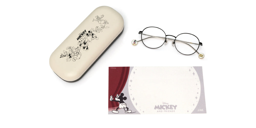 JINS x Disney Mickey Mouse 133 Eyeglasses - Stylish & Lightweight Frame for Adults - Perfect for Reading, Fashion & Disney Fans Collection