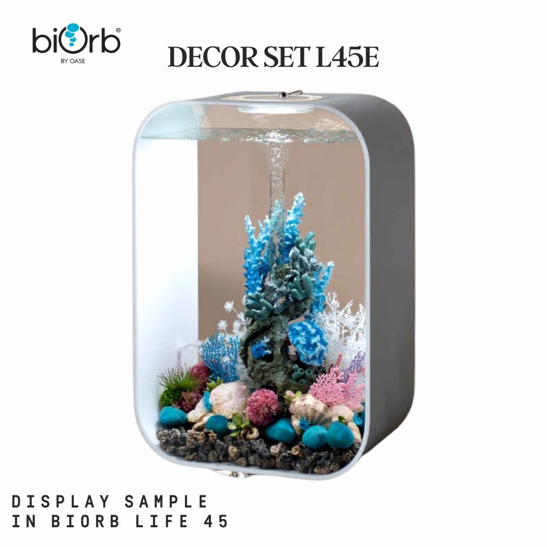 biOrb Decoration Set L45E for LIFE 45 Aquarium - Artificial Plants & Ornaments for Fish Tank Decor - Perfect for Home, Office & Pet Store Displays