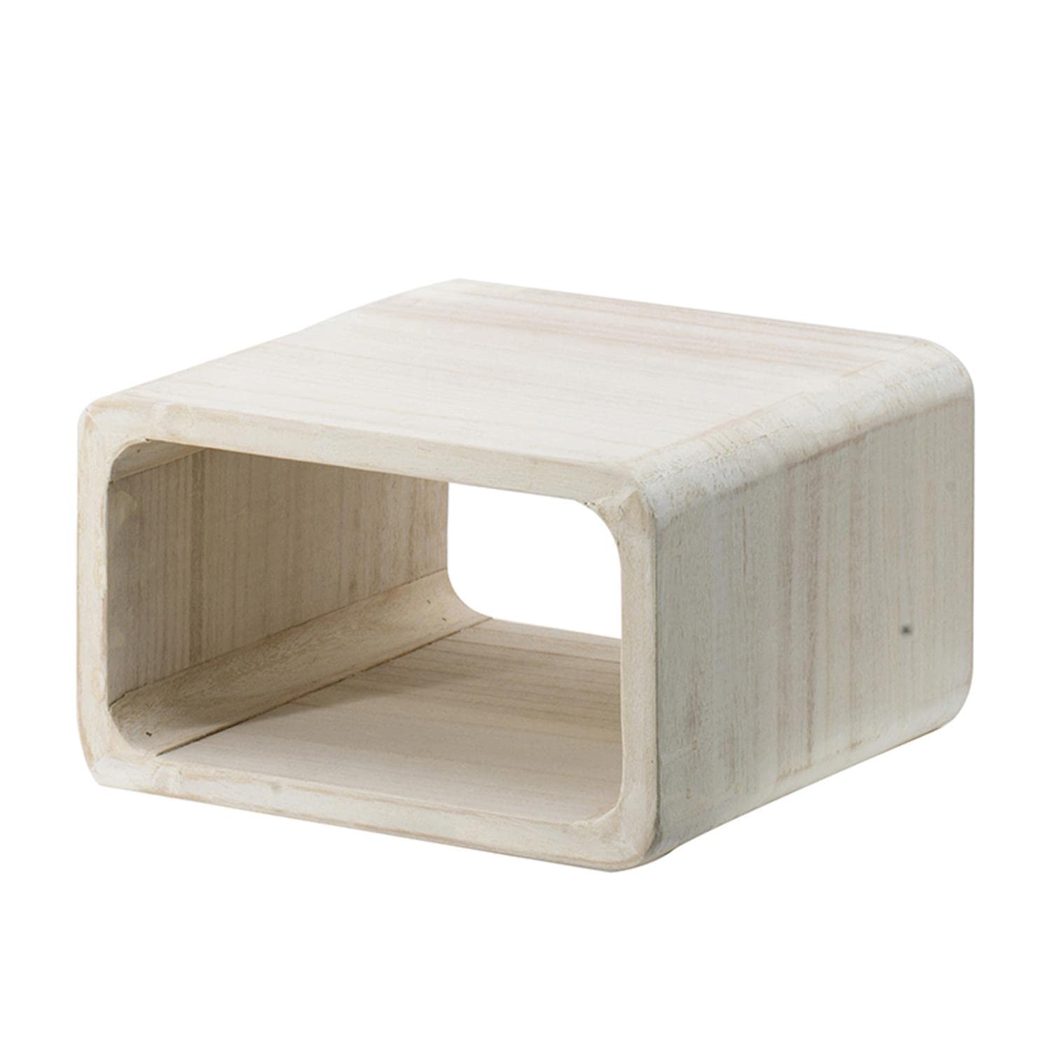 A&B Home Wood Square Shelf Set of 4 - Rustic Wall Shelves for Living Room, Kitchen, Bathroom & Office Storage & Decor
