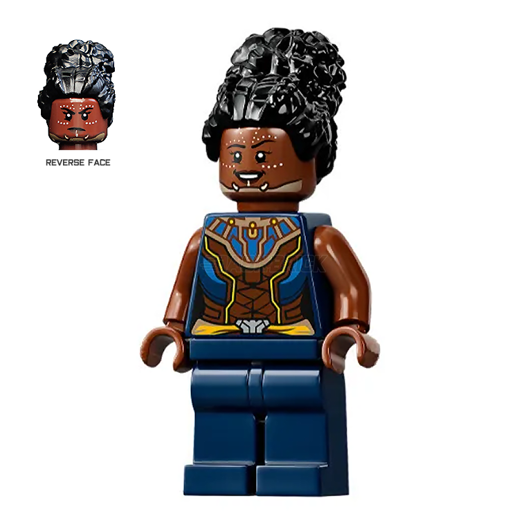 LEGO Shuri Minifigure - Black Panther The Infinity Saga - Dark Blue Top & Black Pants [MARVEL] - Perfect for Marvel Fans, Collectors & LEGO Displays