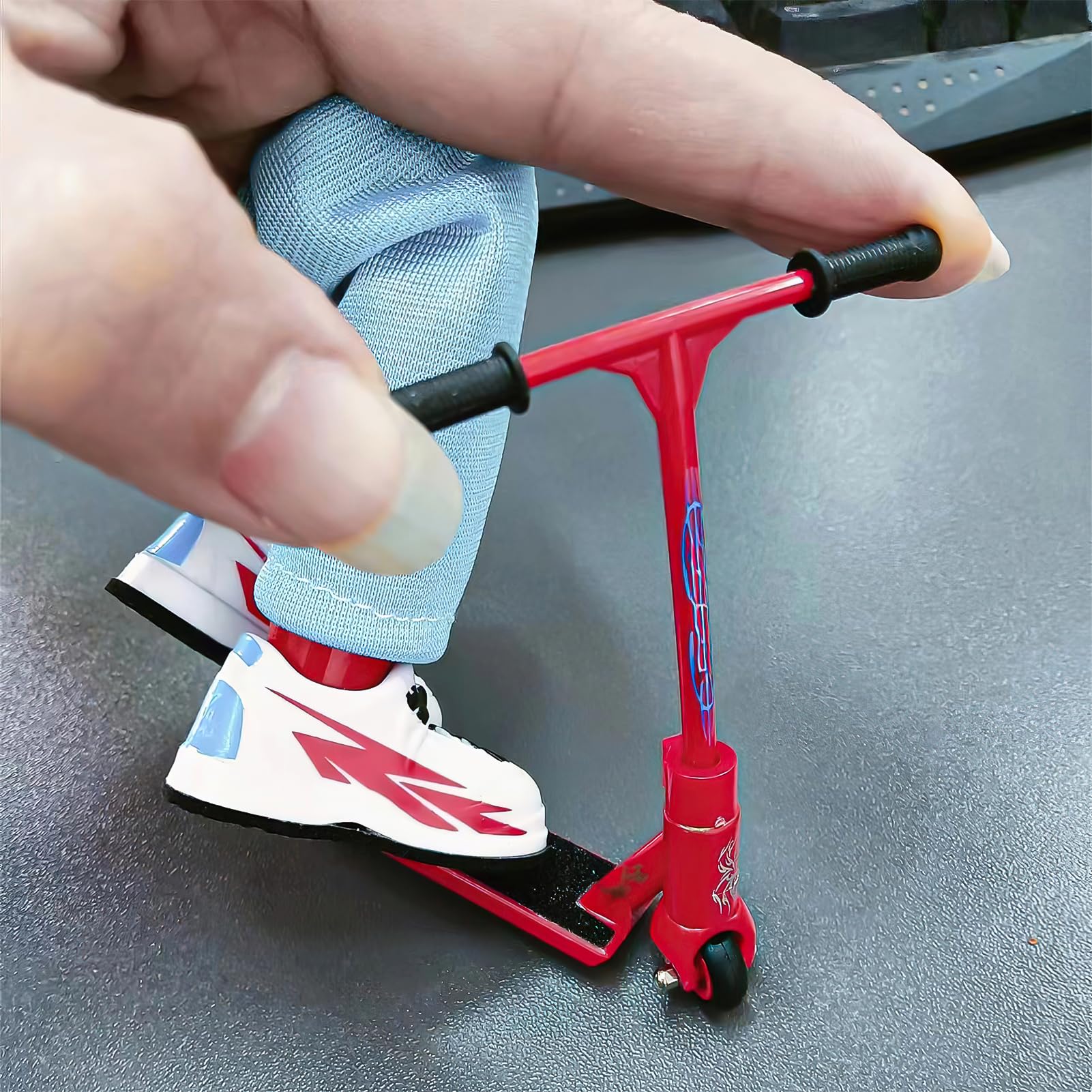 Metal Finger Scooter - 4 Pack Mini Finger Skateboards for Kids & Adults - Sensory Fidget Toys for Stress Relief - Perfect for Office, School & Home Use