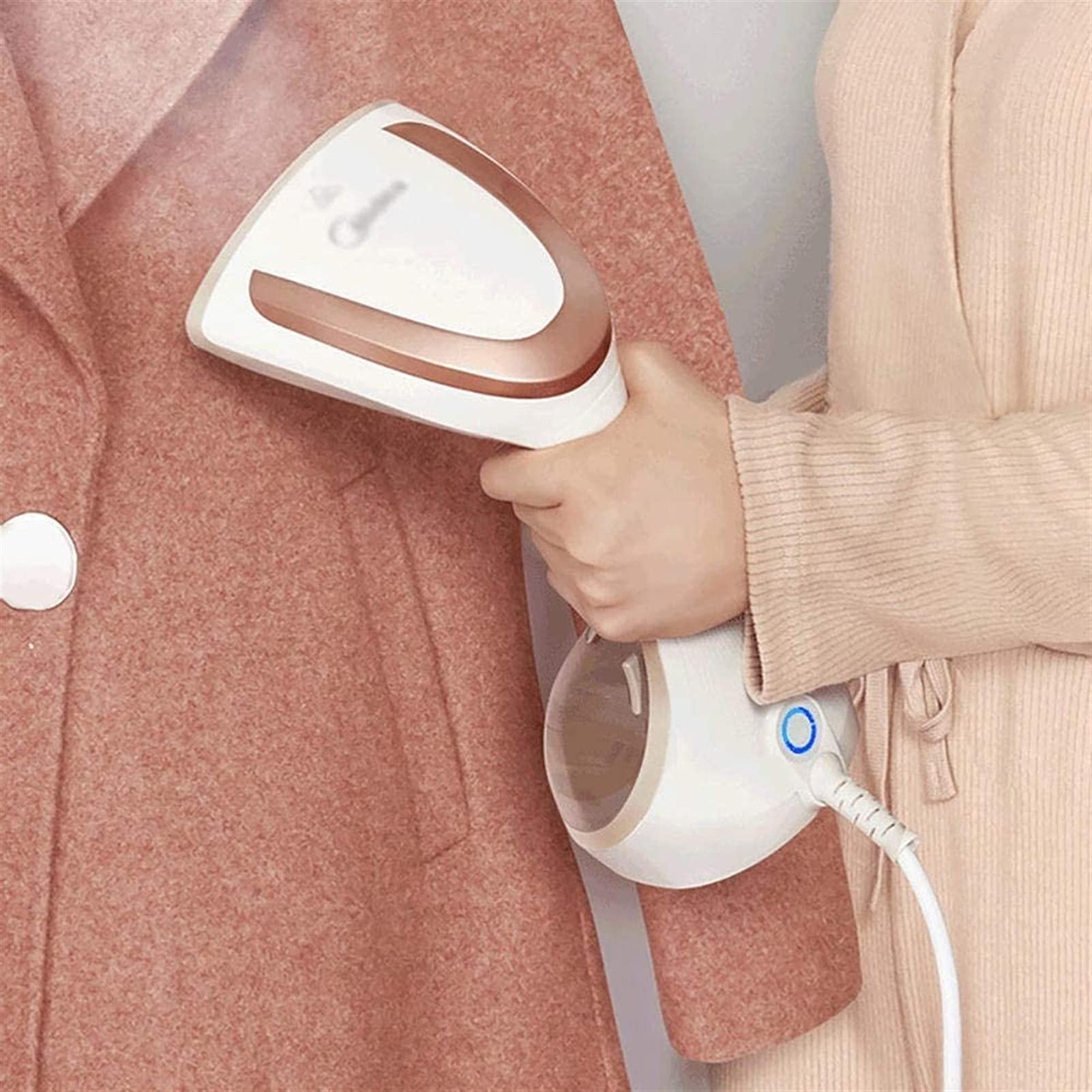 Portable Handheld Clothes Steamer - 1400W Fast Heating Garment Steamer for Wrinkles, Vertical & Horizontal Use - No Ironing Board Needed - Perfect for Home, Travel, and Quick Outfit Refresh