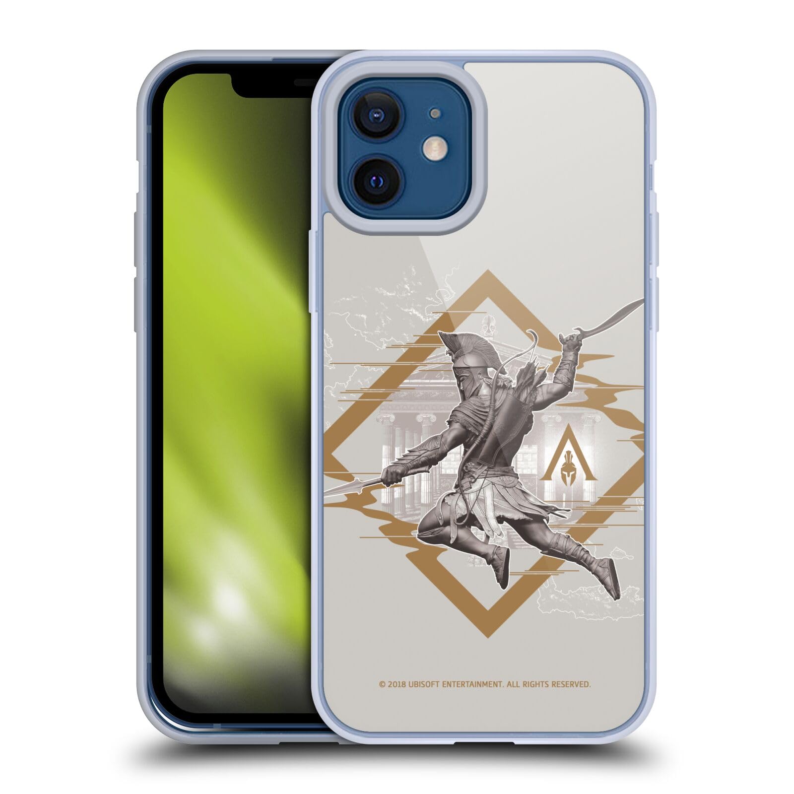 Officially Licensed Assassin's Creed Alexios Map Odyssey Artwork Soft Gel Case for Apple iPhone 12/12 Pro - Perfect for Gaming Fans & AC Collectors