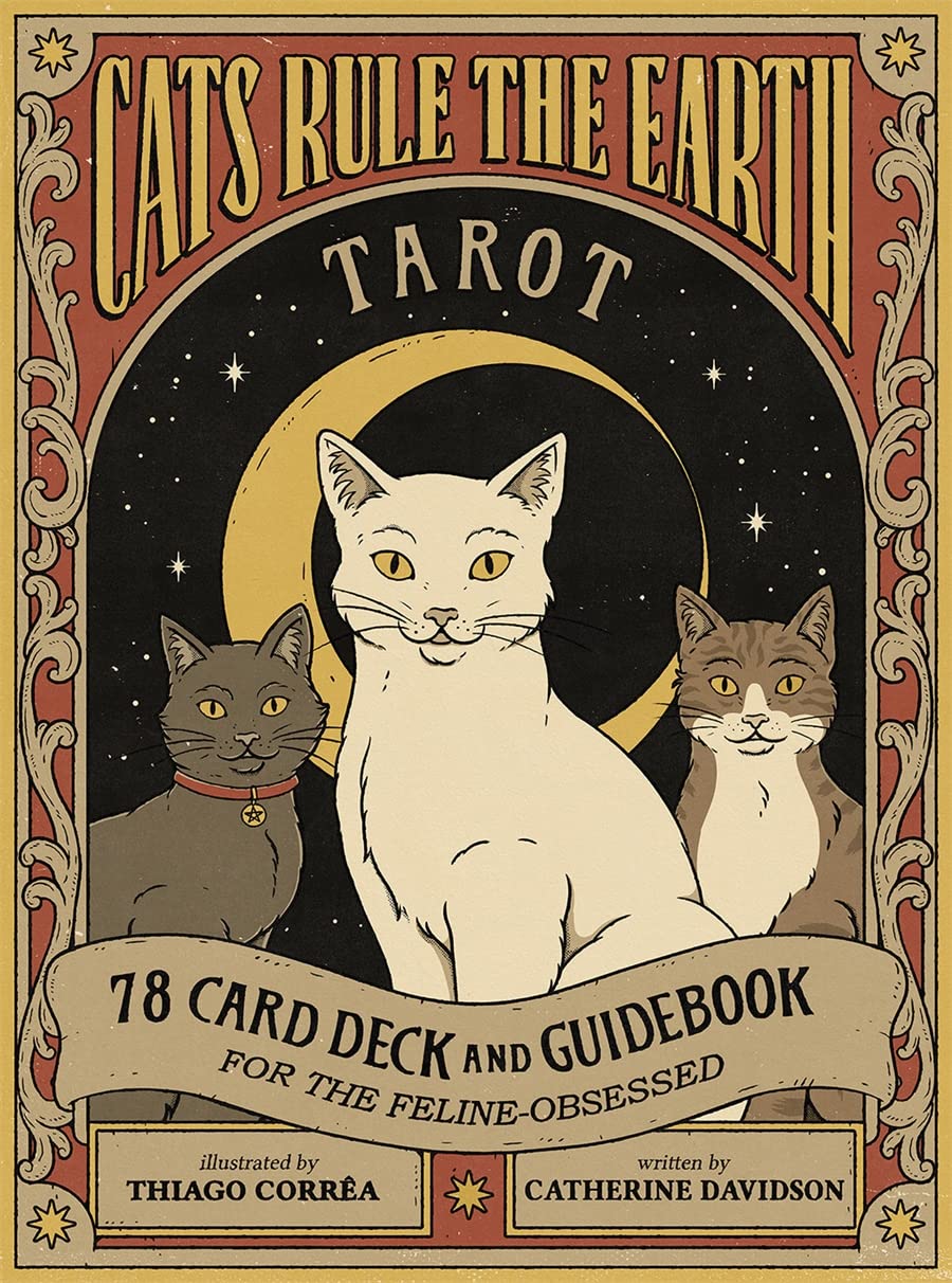 Cats Rule the Earth Tarot Deck - 78-Card Mystical Cat Tarot Set for Divination, Spiritual Guidance & Fortune Telling | Perfect for Beginners, Witches & Cat Lovers (Divination, Meditation, Gift Idea)