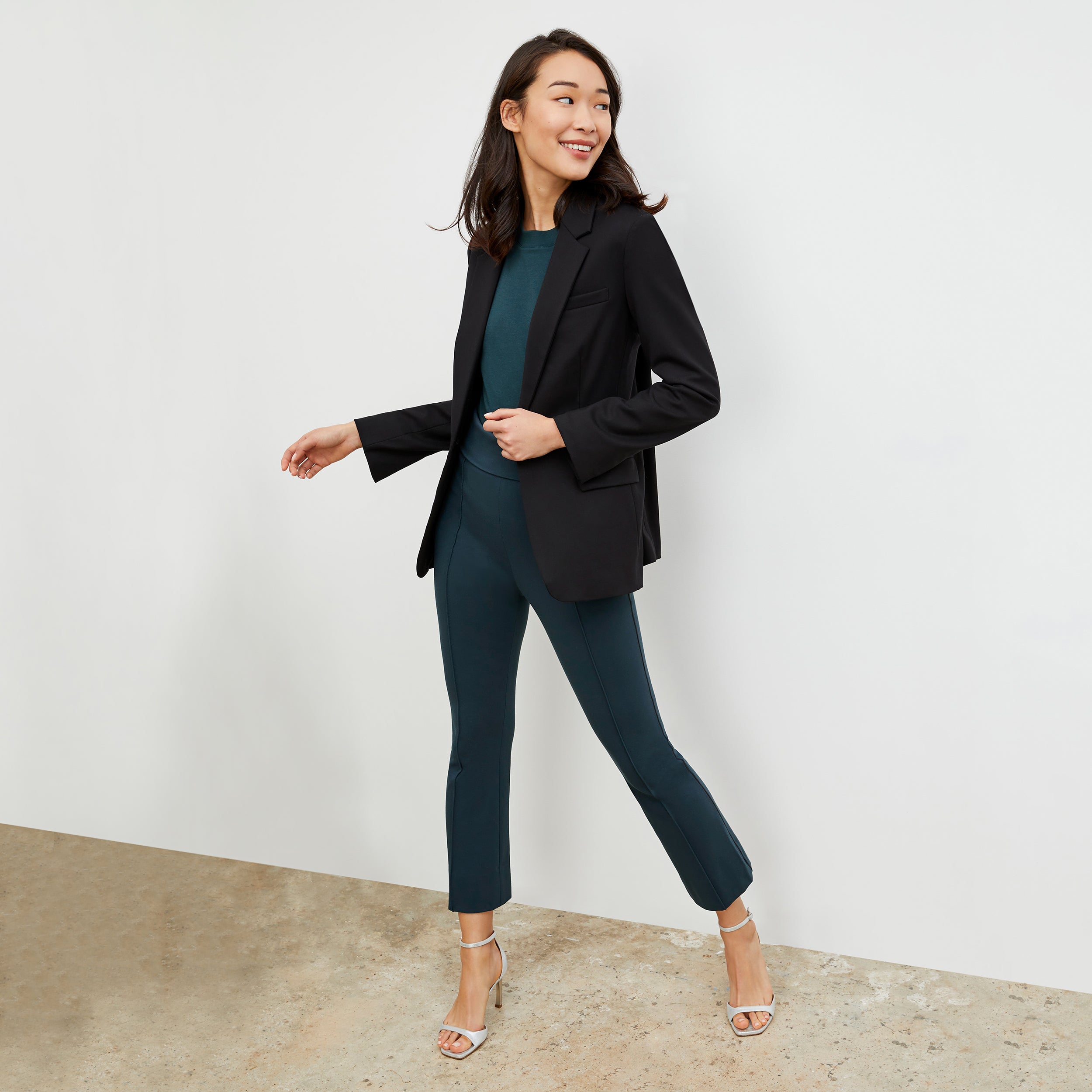 Shiloh Washable Ponte Pants for Women - Comfortable Stretch Trousers in Deep Sea Blue | Perfect for Office, Travel & Casual Wear