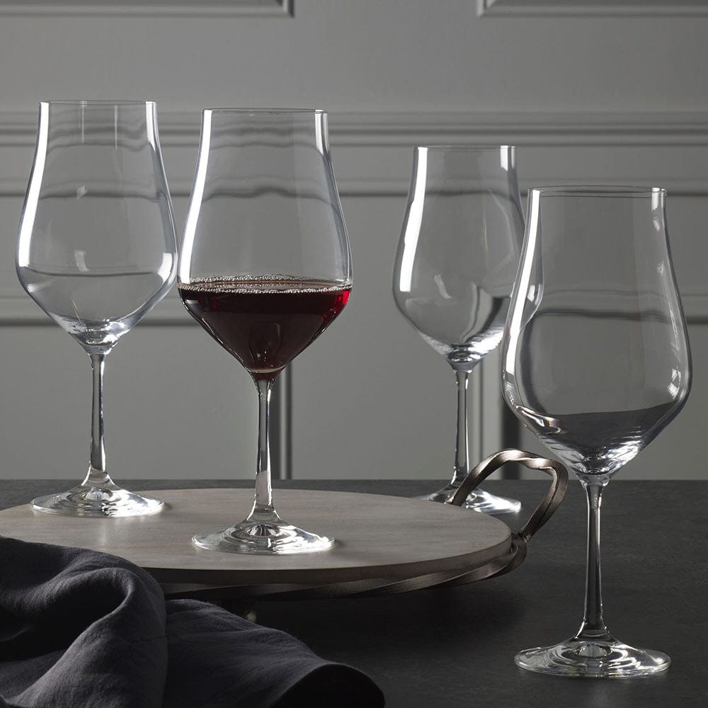 Grace Set of 4 Premium Bordeaux Red Wine Glasses - Elegant Crystal Stemware for Cabernet, Merlot & Fine Wines - Perfect for Dinner Parties, Wine Tasting & Romantic Evenings