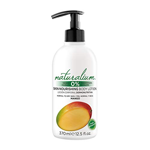 Naturalium Natural Body Lotion for Normal & Dry Skin - Hydrating & Nourishing Scented Lotion with Dermo-Nutrition | 7 Fragrances Available | 370ml Mango Scent | Perfect for Daily Moisturizing & Relaxation