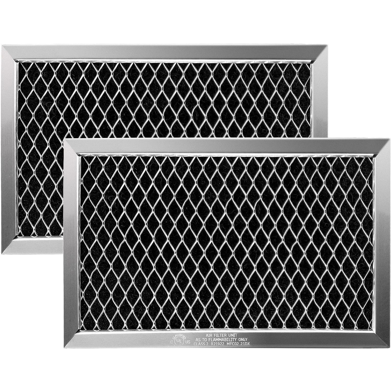 2 Pack JX81J WB02X11124 Replacement Microwave Carbon Filter - Compatible with GE & Hotpoint Microwave Ovens - Recyclable & Odor Eliminating - Perfect for Kitchen Air Purification & Smoke Removal