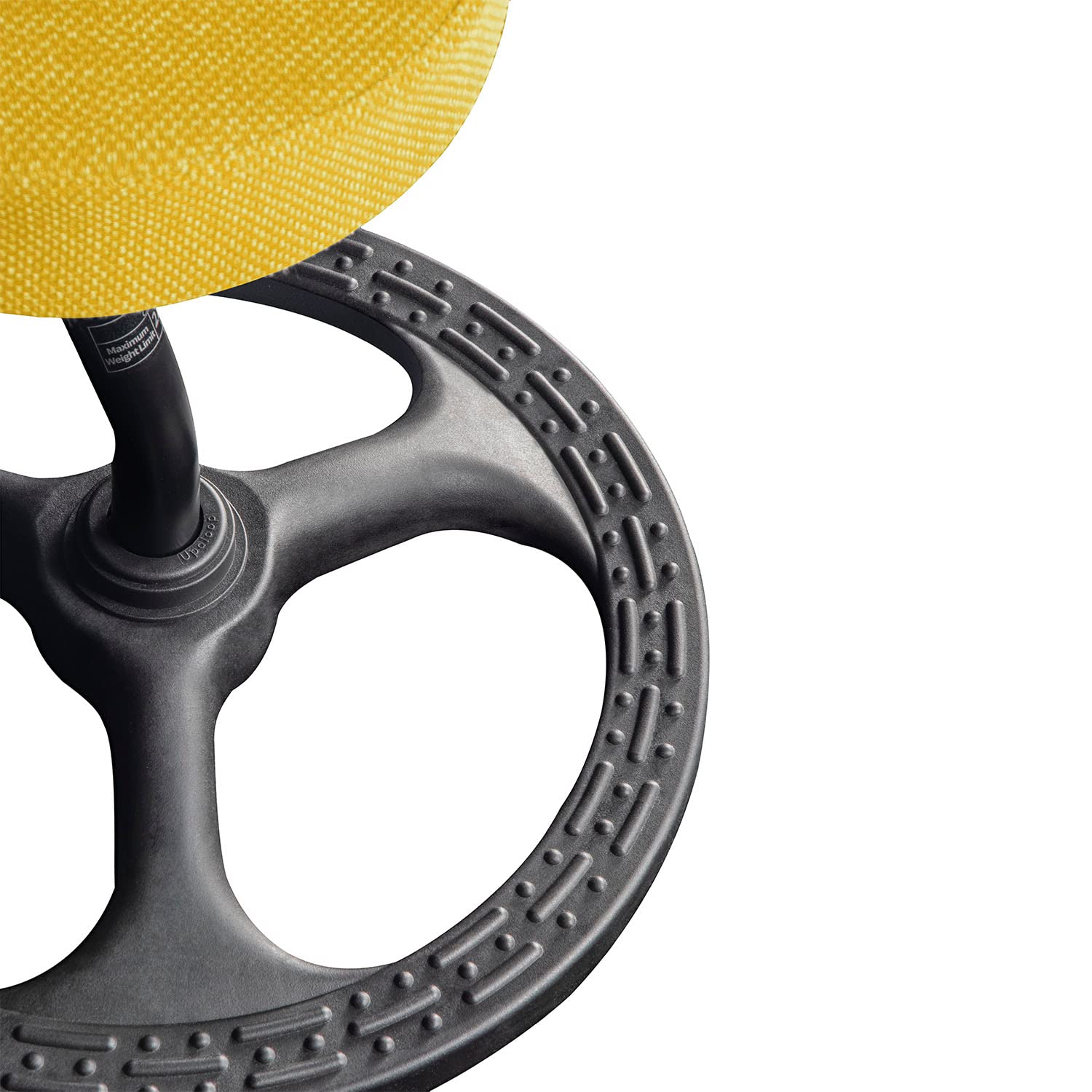 Active Sitting Stool for Stability & Balance - Non-Slip Base & Washable Cover - Perfect for ADHD, Yoga, Office & School Use - Yellow Gold Fitness Seat for Improved Posture & Focus