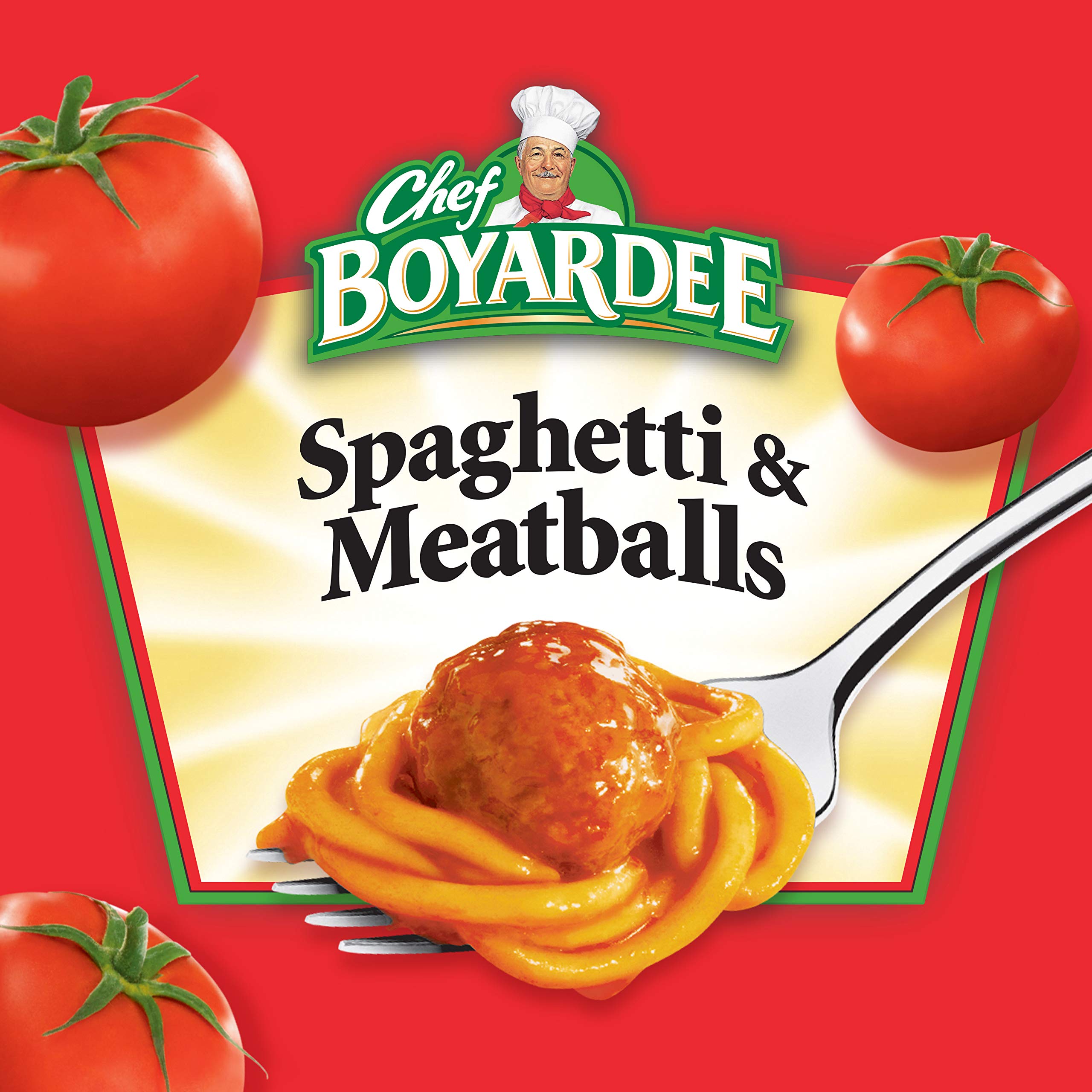Chef Boyardee Spaghetti & Meatballs in Tomato Sauce - 7.5oz Microwaveable Bowl (Pack of 12) | Quick & Easy Meal for Kids, Lunch, Camping & Emergency Food Supply