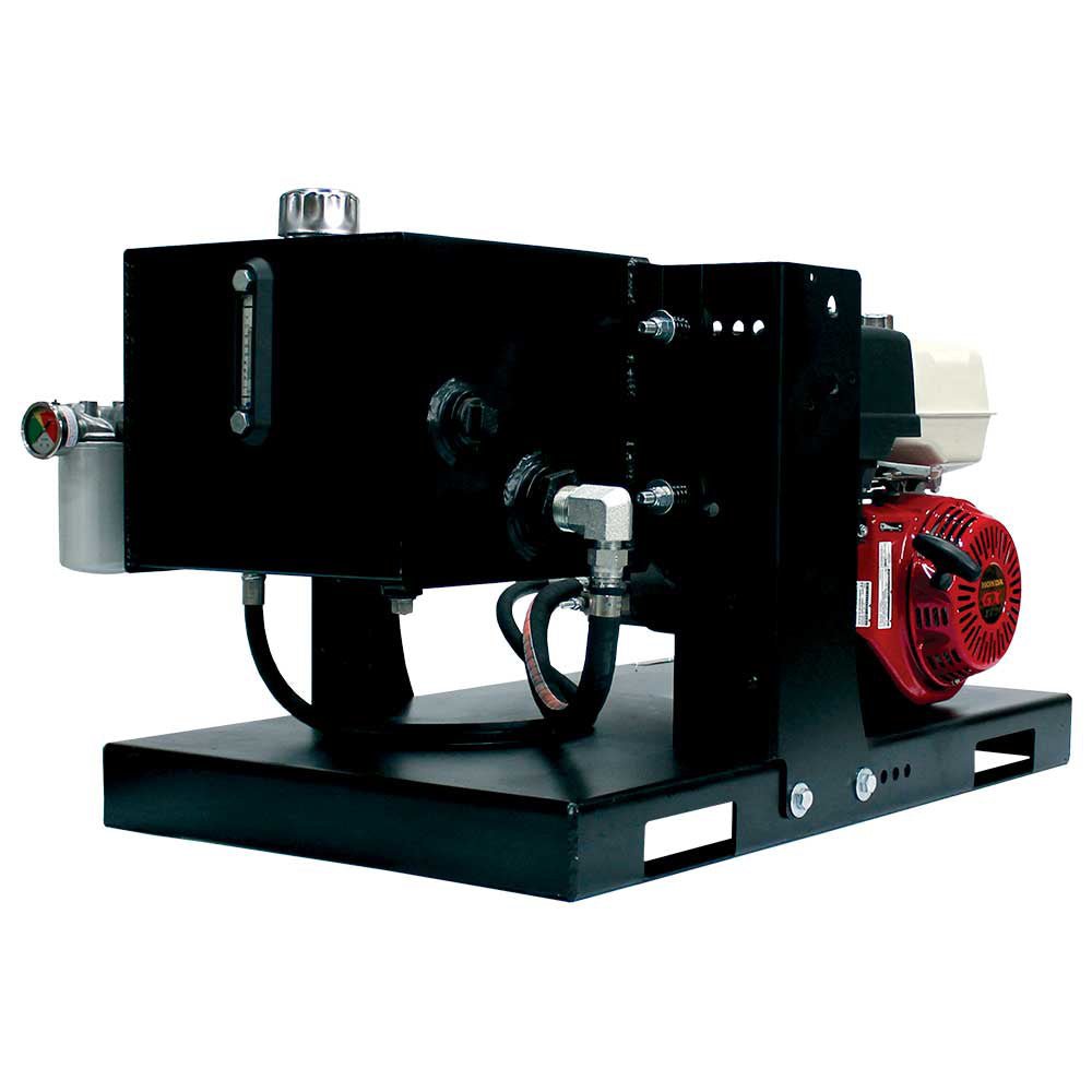 Brave Hydraulic Power Pack - 3000 PSI High Pressure, 5 GPM Flow Rate, Recoil Start System with Honda GX390 Engine - Ideal for Log Splitters, Dump Trailers & Construction Equipment