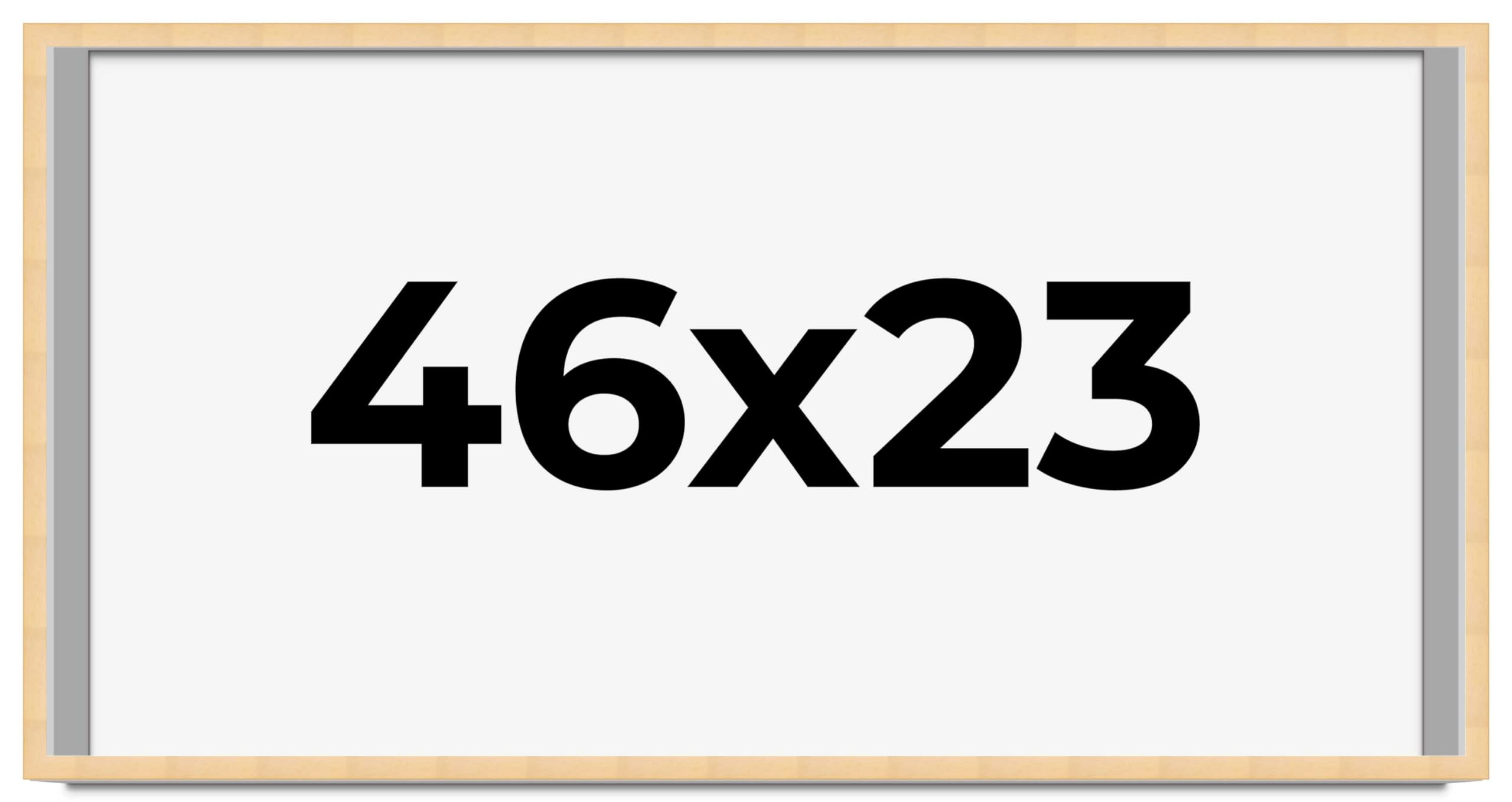 CountryArtHouse 46x23 Inch Natural Wood Picture Frame - 0.75 Inch Moulding Width with UV Acrylic Plexiglass, Foam Board Backing & Hanging Hardware - Perfect for Wall Art, Family Photos, and Home Decor Display