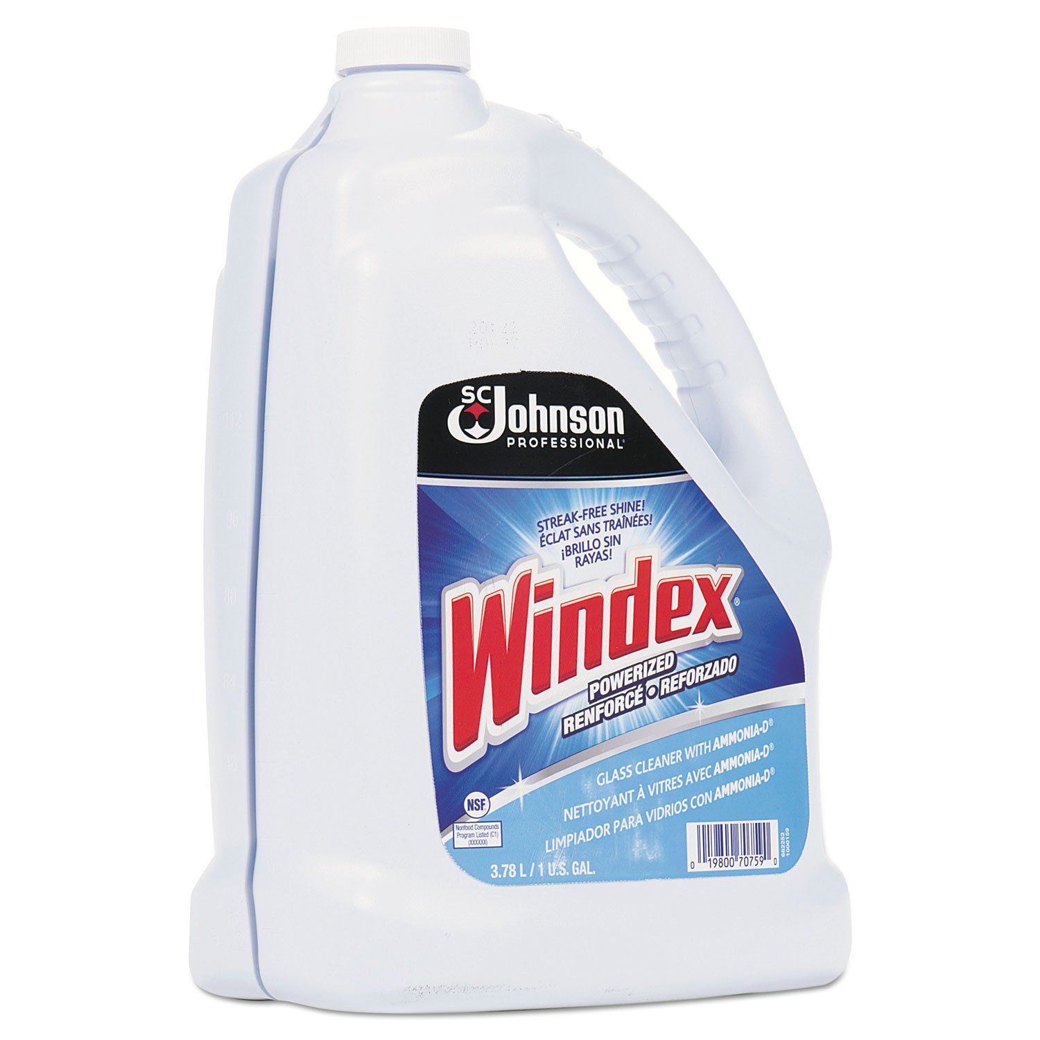 Powerized Formula Glass & Surface Cleaner - 1 Gallon Bottle (128 oz) for Streak-Free Cleaning | Perfect for Windows, Mirrors, Countertops & More | Commercial & Home Use