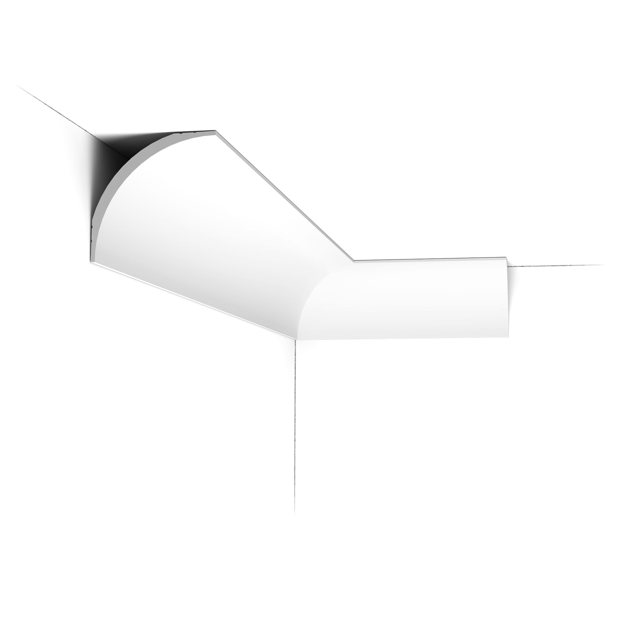 Orac Decor CX126 Primed White Crown Moulding - High Impact Polystyrene 4-3/4